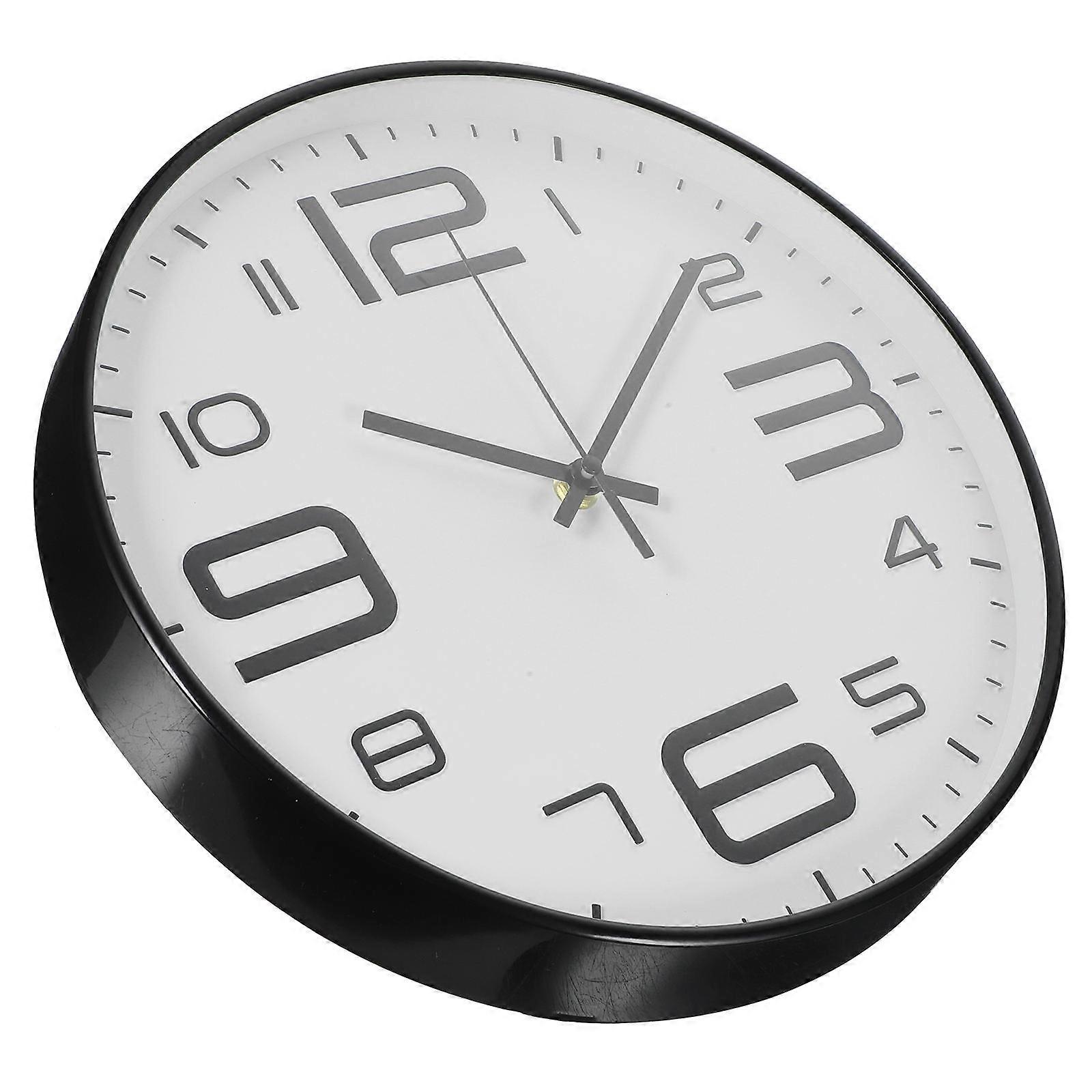 Hanging Wall Clock Battery Operated Silent Non-Ticking Modern Round Quartz Clock For Homeowners 1Set