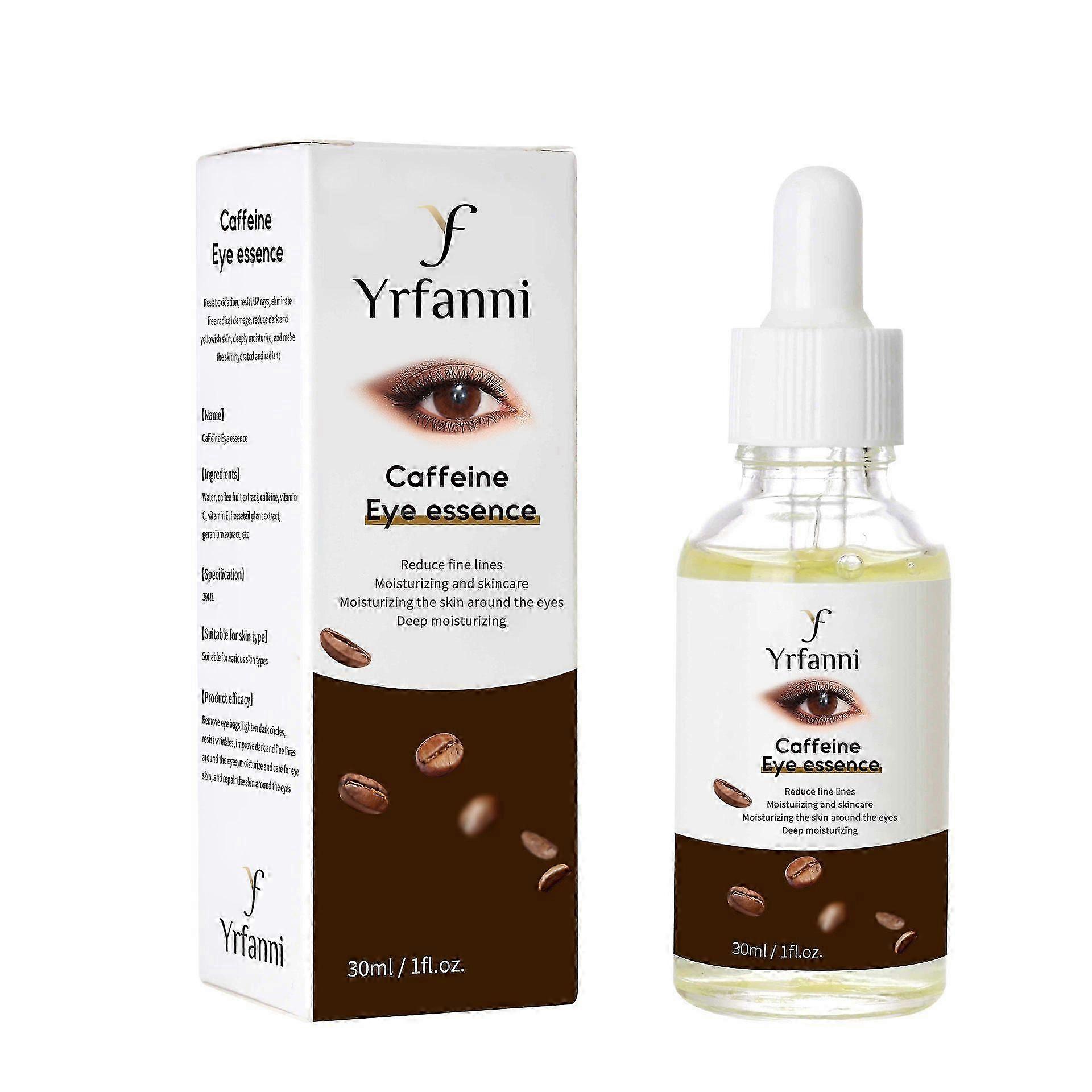 Caffeine Eye Serum, Caffeine Eye Lift Serum with Vitamin C, Vitamin E And Geranium Extract, Eye Serum for Anti-aging Wrinkles Dark Circles