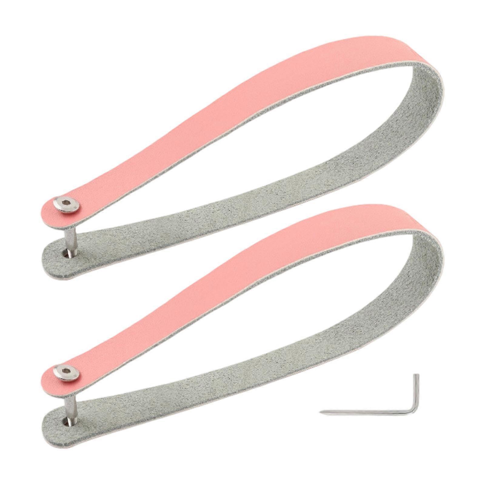 2 Pcs Front Shelf Handle Quick Release Handle Practical Pig Nose Bike Head Bag Pull Belt Cycling Accessories  Pink