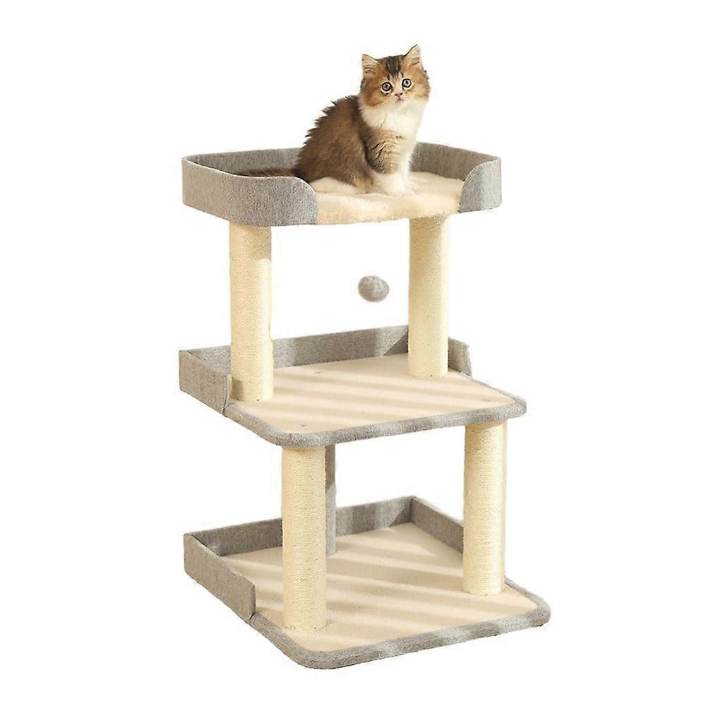 Cat Tree Tower, Cat Bed, Small Cat Frame, Kitten Supplies, Sisal Cat Scratching Plate, Cat Scratching Post for Kittens, Pet House Play