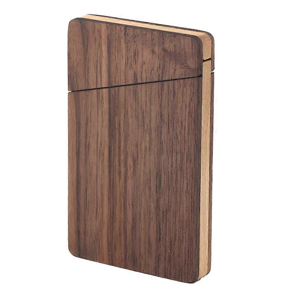 Portable Business Card Holder for Men and Women, Business Card Holder for Business Gifts, Portable, Walnut Wood Ref: 7247