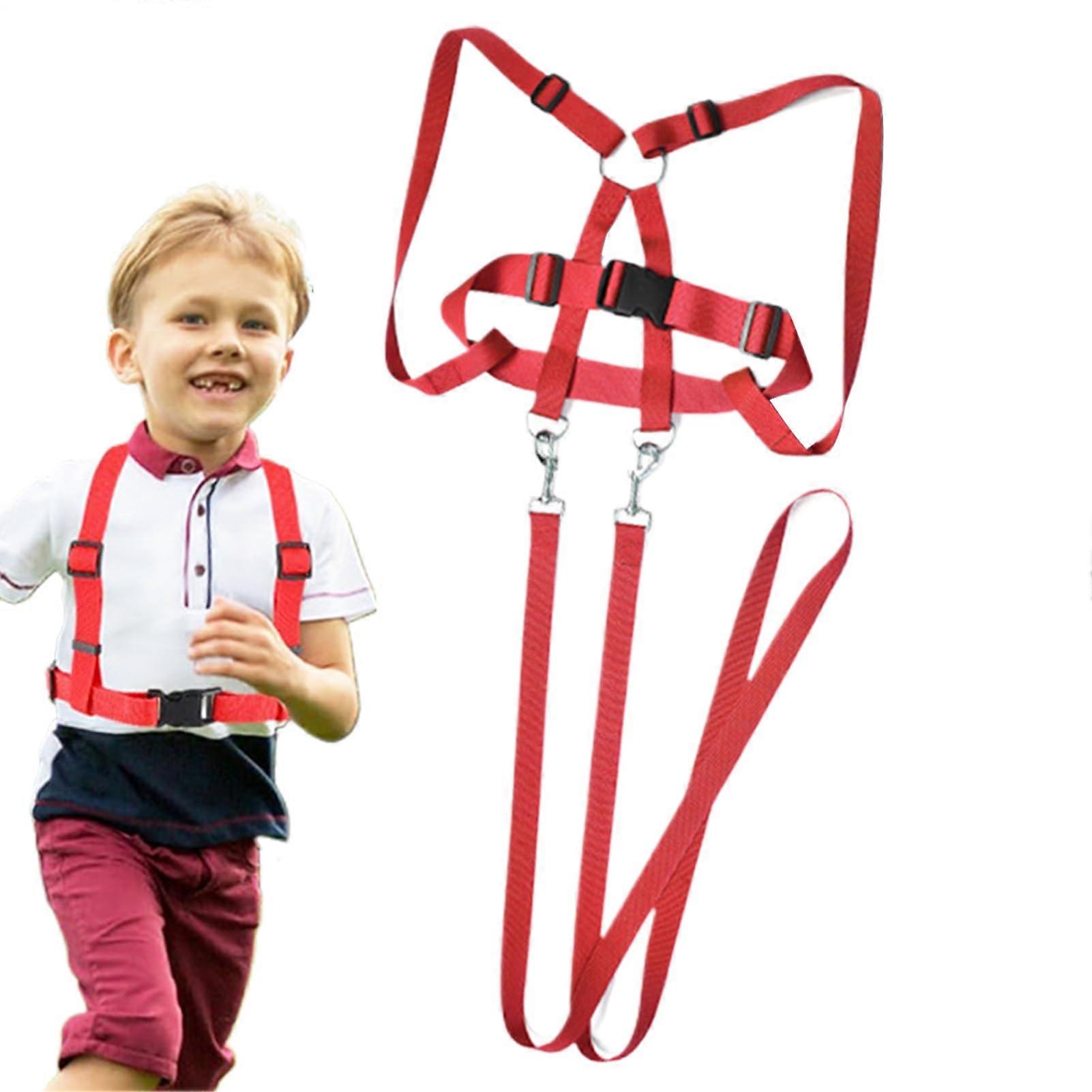 Sicheres Pferdegeschirr, Kinderspielzügel, verschleißfeste Reitausrüstung, Outdoor-Aktivitäten, Rollenspiele, rot