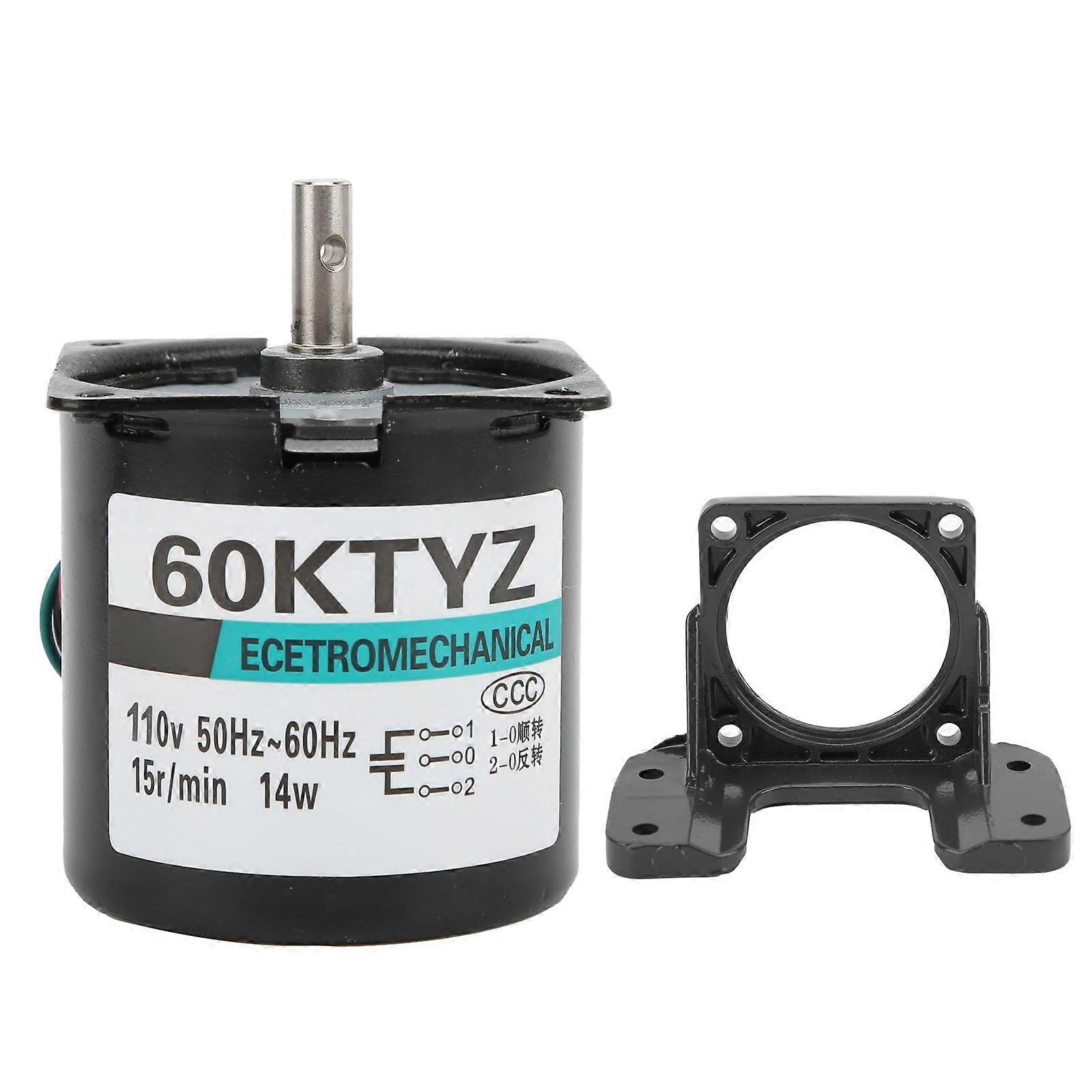 AC Synchronous Motor 14W Permanent Magnet 2Way High Torsion Central Shaft Bracket XD60KTYZ