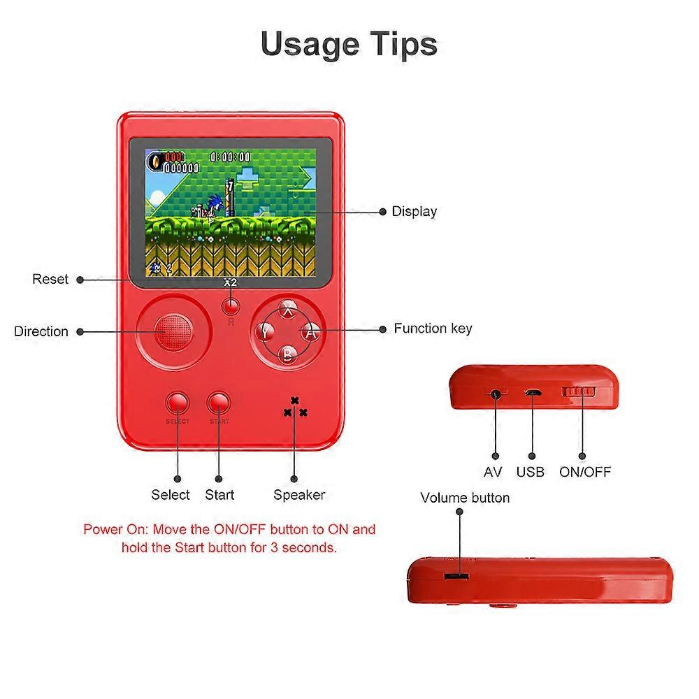 561-X2 Nostalgic Handheld Game Console Built-in 2500 NES FC GBA Games 2.8 Inch LCD Children Birthday Gift