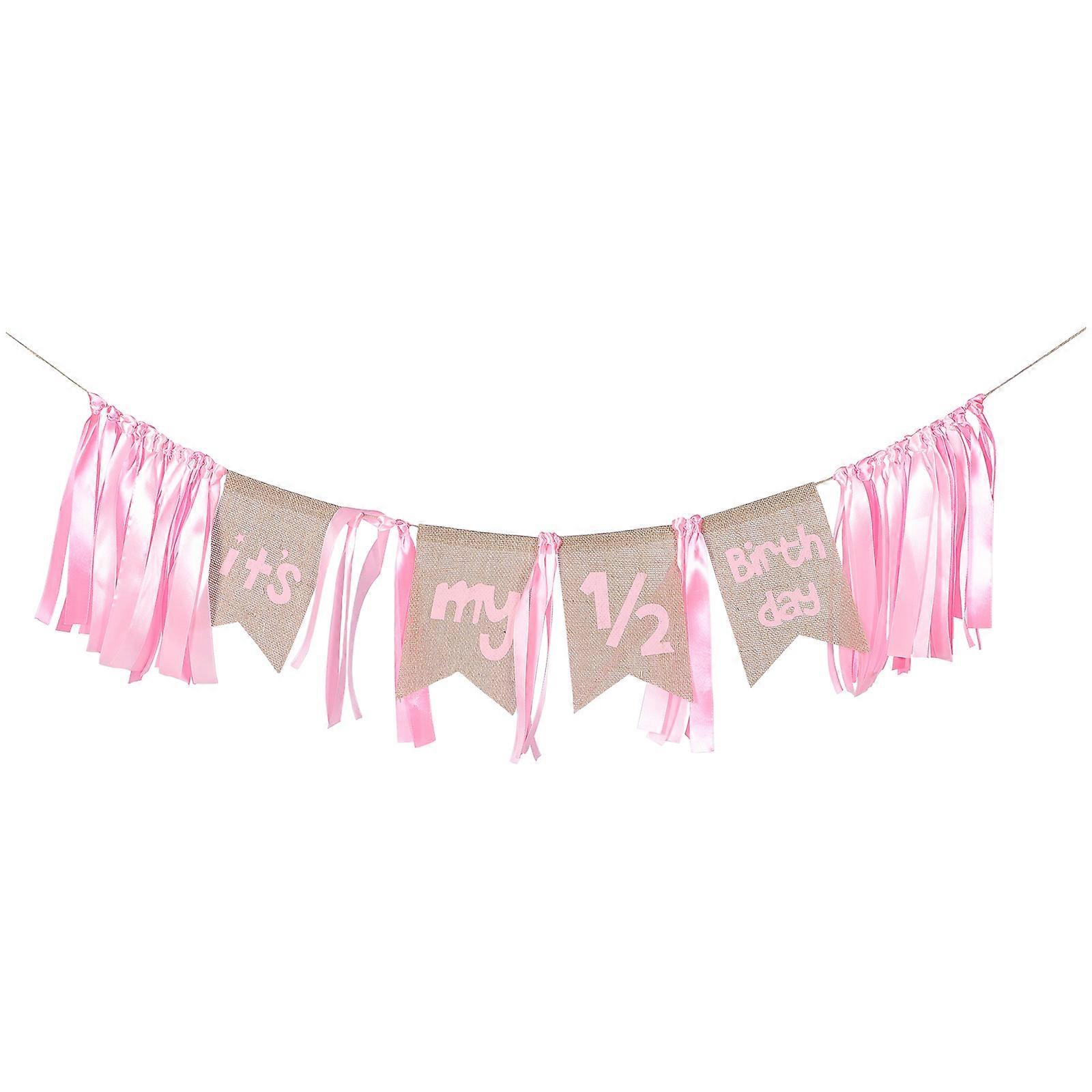 Highchair Banner For Baby Birthday Supplies Rectangle Shape 200x24.5cm Cloth 1Set