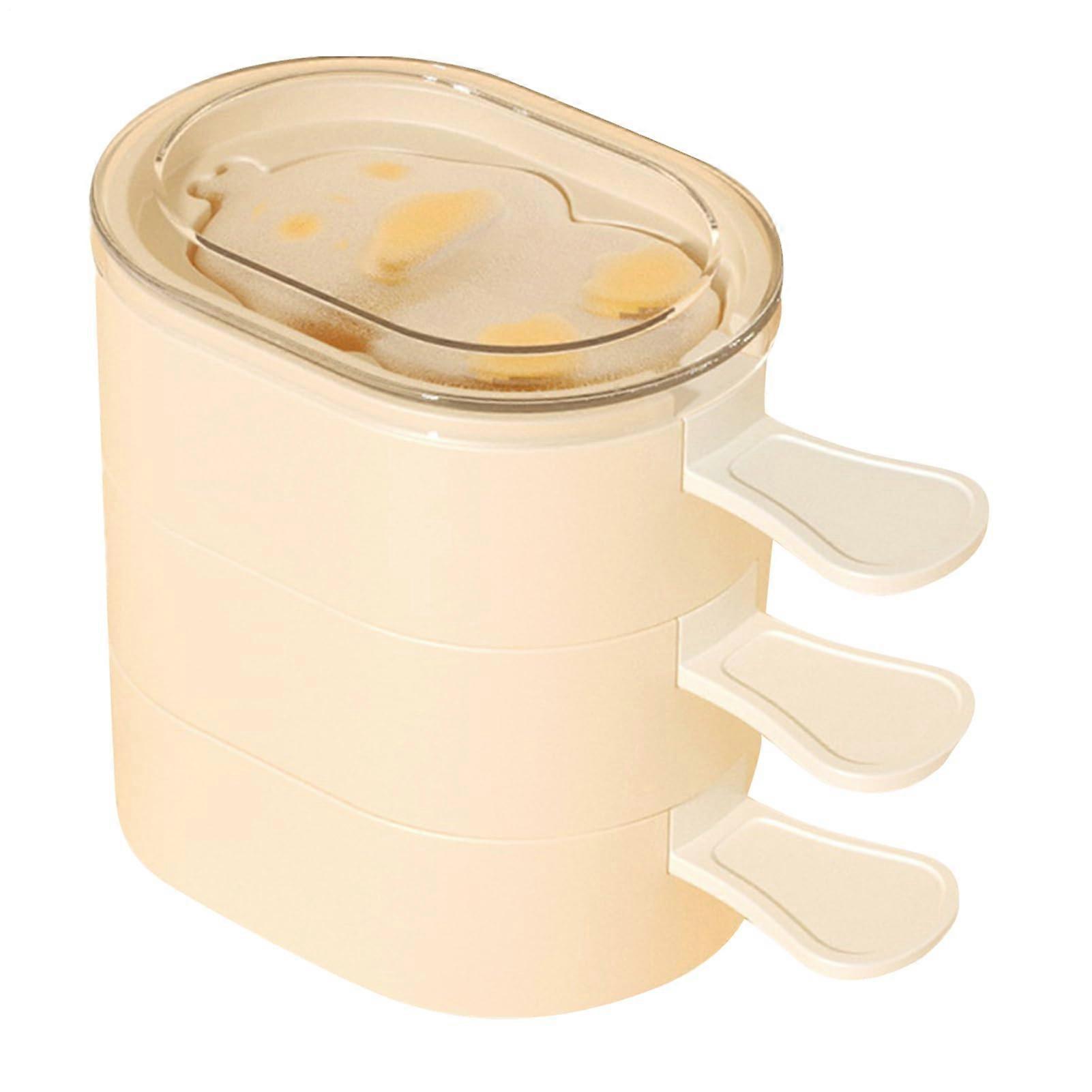 Pop molds, on a stick for kids Ice Lolly Maker Reusable homemade dessert kit for chocolate juices, puree, applesauce, fun , white.