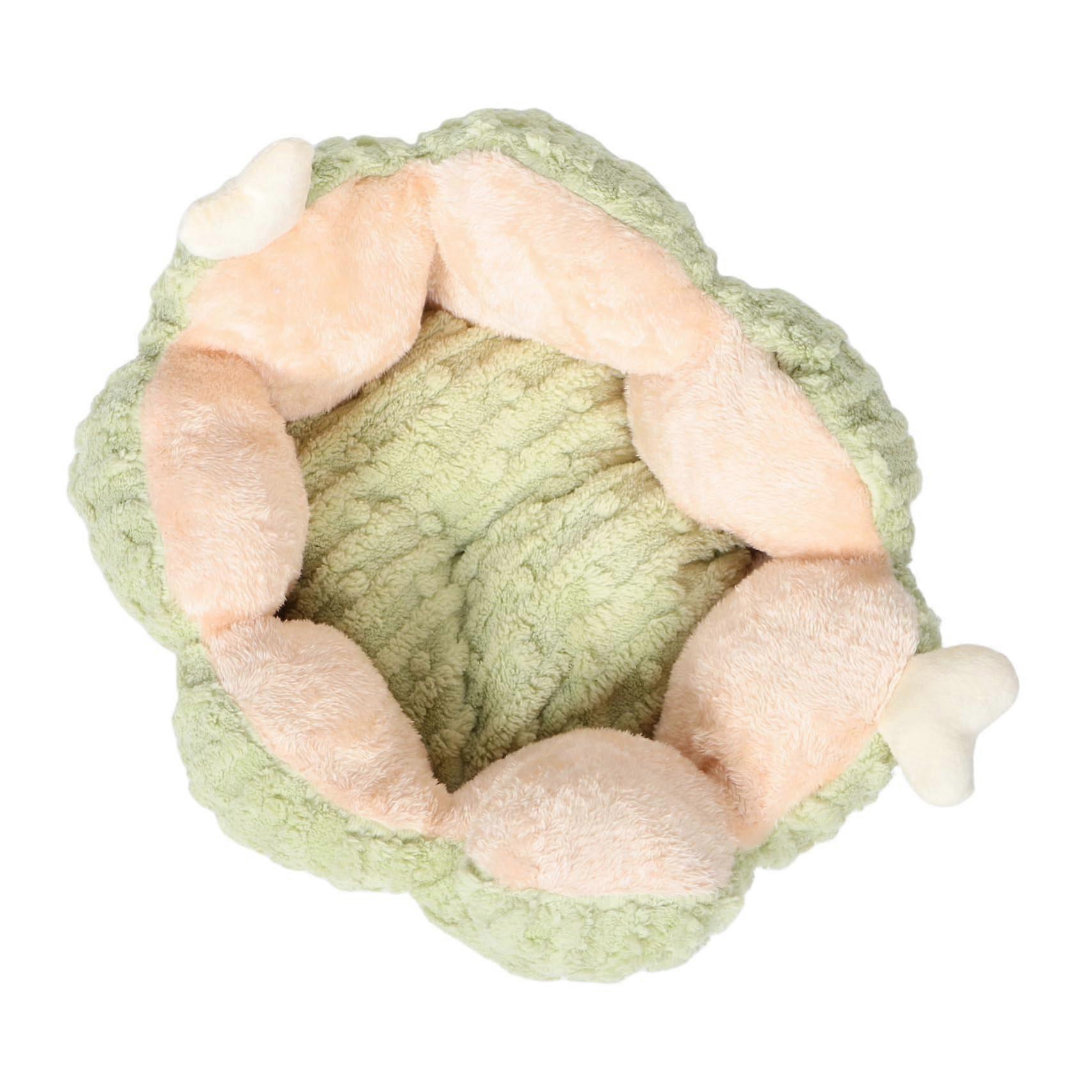 Cactus Cat Bed Fluffy Pet Bed, Soft Sleeping Couch with NonSlip Bottom