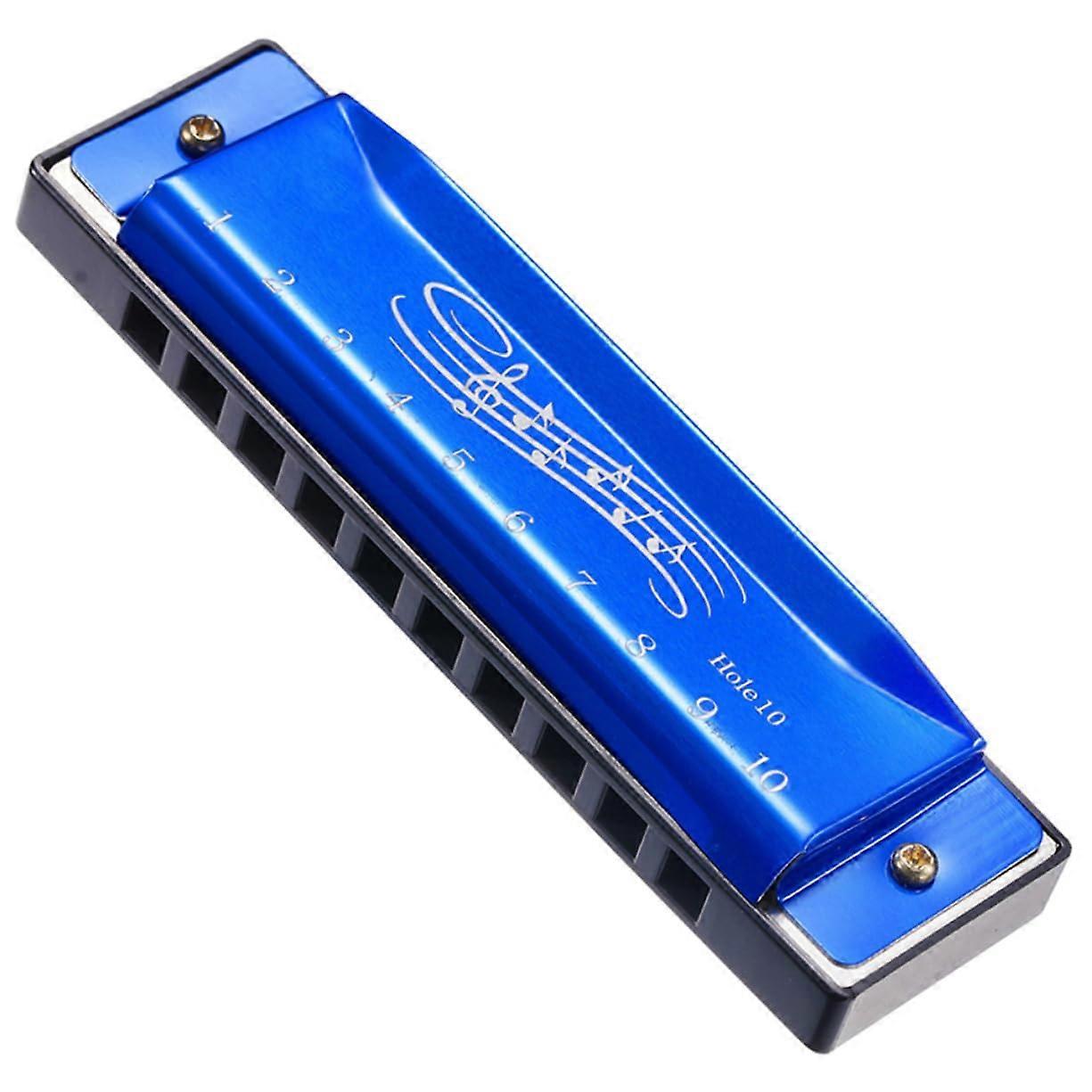 10-Hole C Diatonic Harmonica for Kids, Metal Beginners Instrument, Compact and Lightweight Design