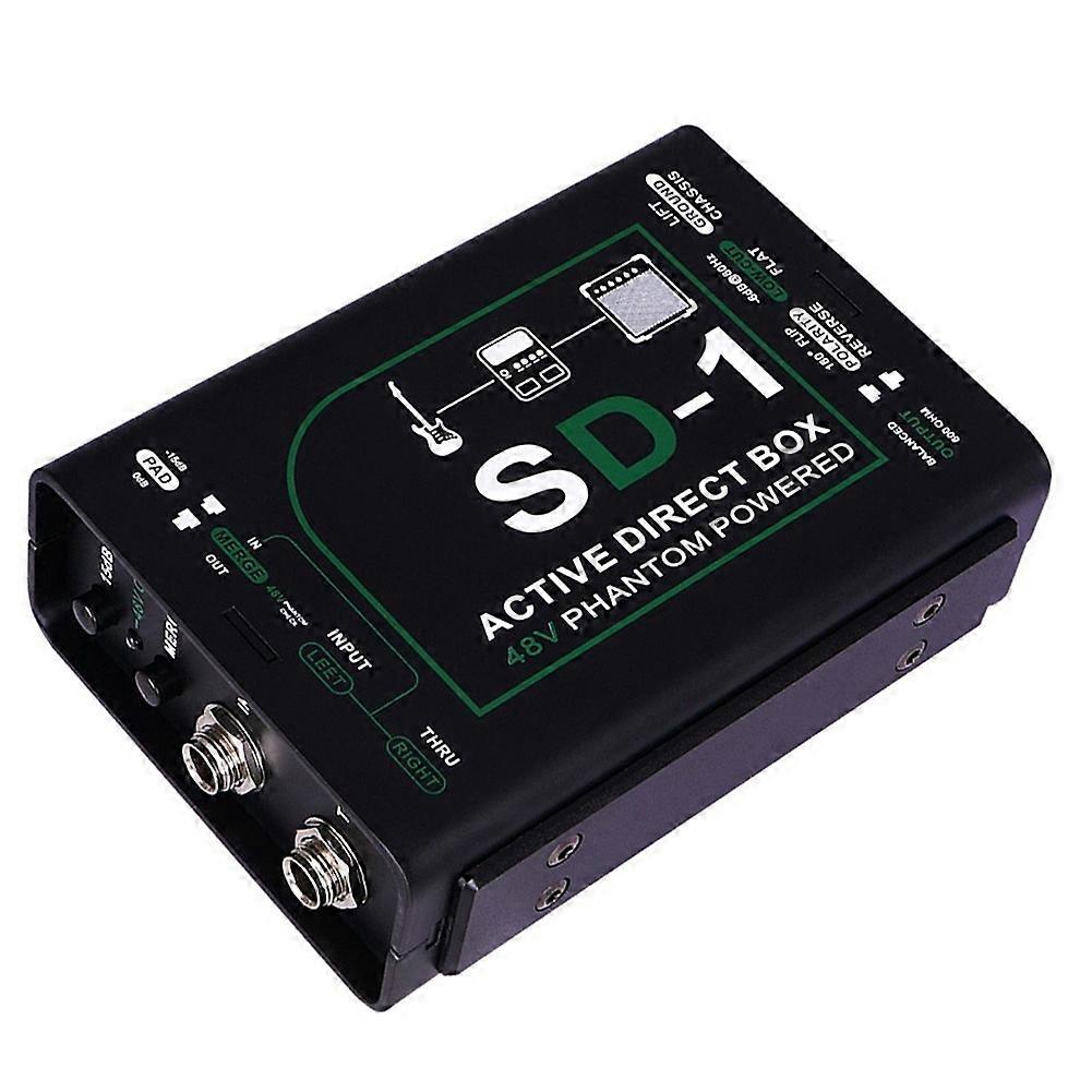 Professional 48V SD-1 Box Professional Guitar Instrument Mono DI Box Active Series Effect Device Active Direct Box