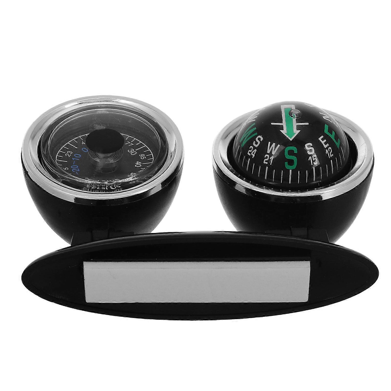 Adjustable Vehicle Mount Compass with Ball , Thermometer for Cars and Trucks – Durable Compact Design for Precise Direction