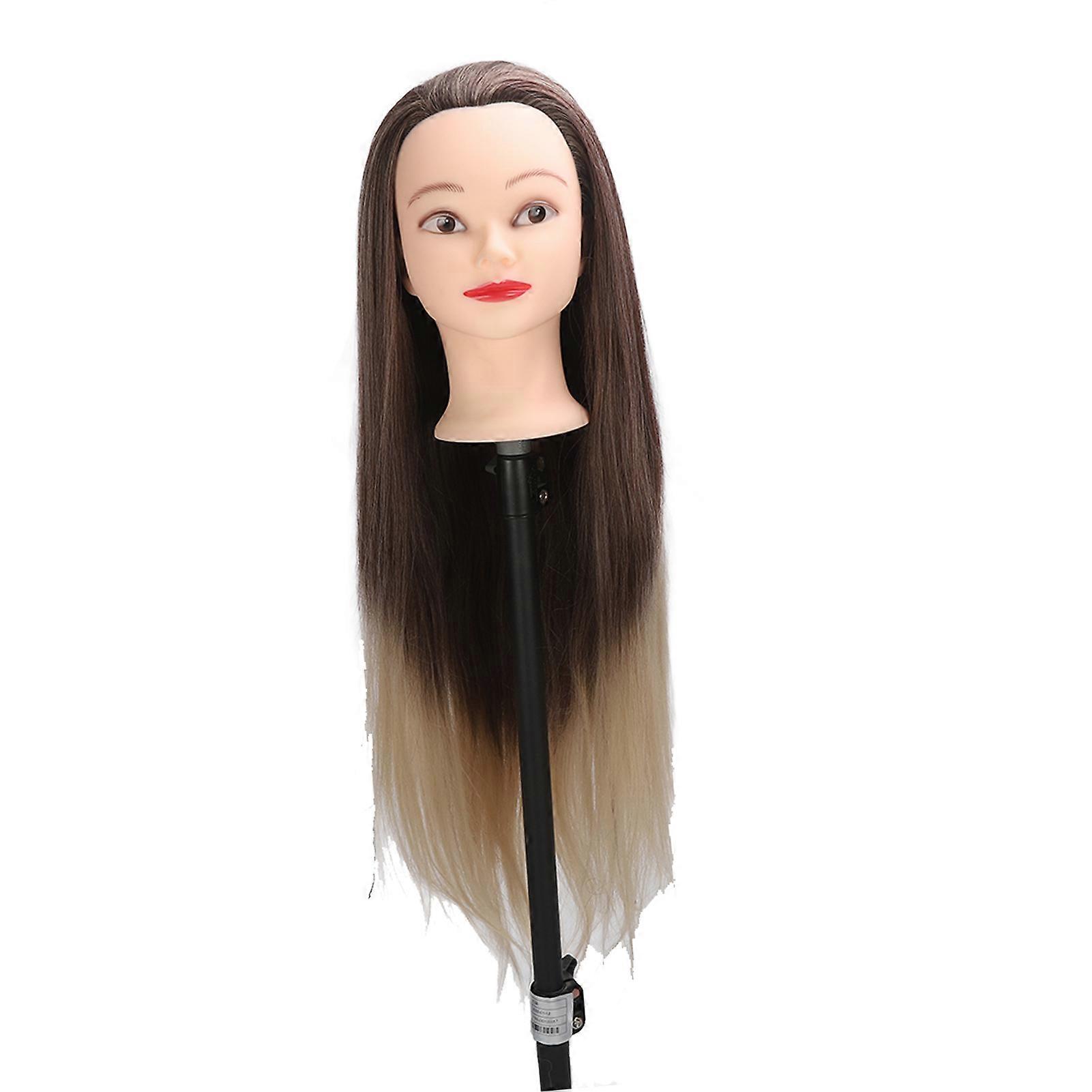 رأس التدريب طويل ناعم تصفيف الشعر تصفيف الشعر تصميم عارضة أزياء رئيس قبعة عرض لكي تجديل 