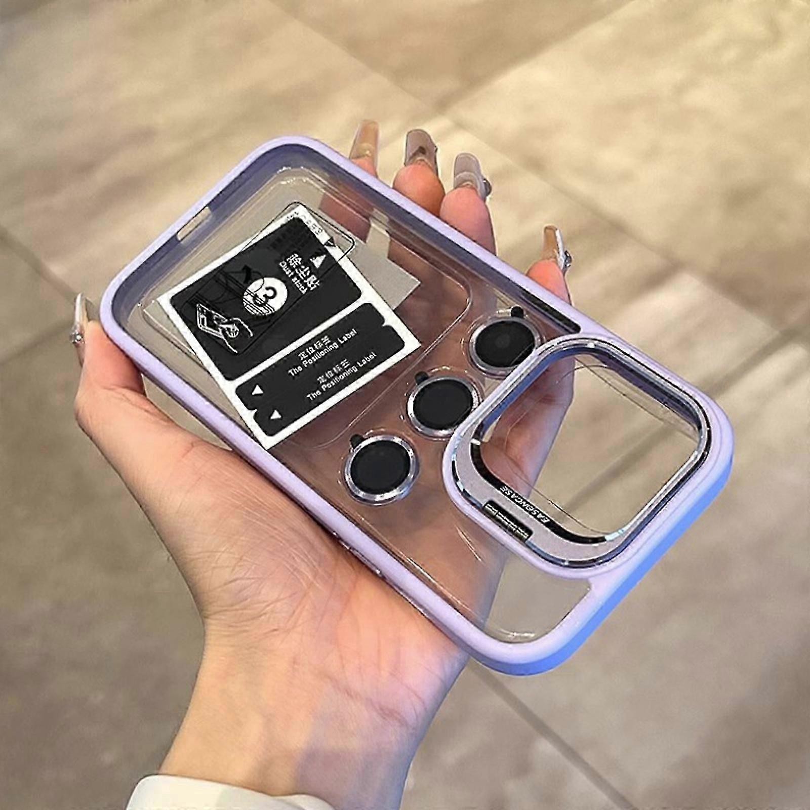 Kickstand Case Compatible with iPhone 15 Pro Max Case, Clear Case with StandBuilt-in Camera Ring Stand, Scratch-Resistant