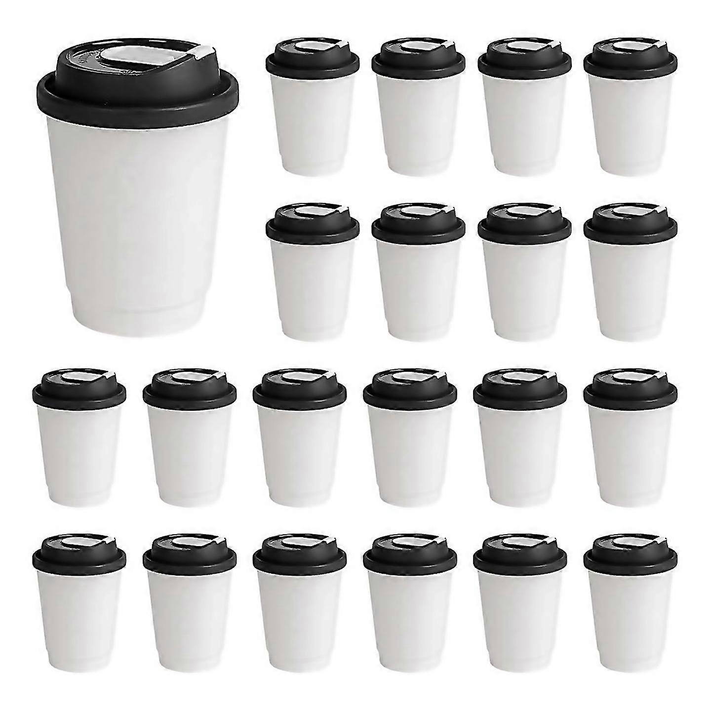 For Double-layer Disposable Coffee Cups With Lids, Insulated Paper Cups