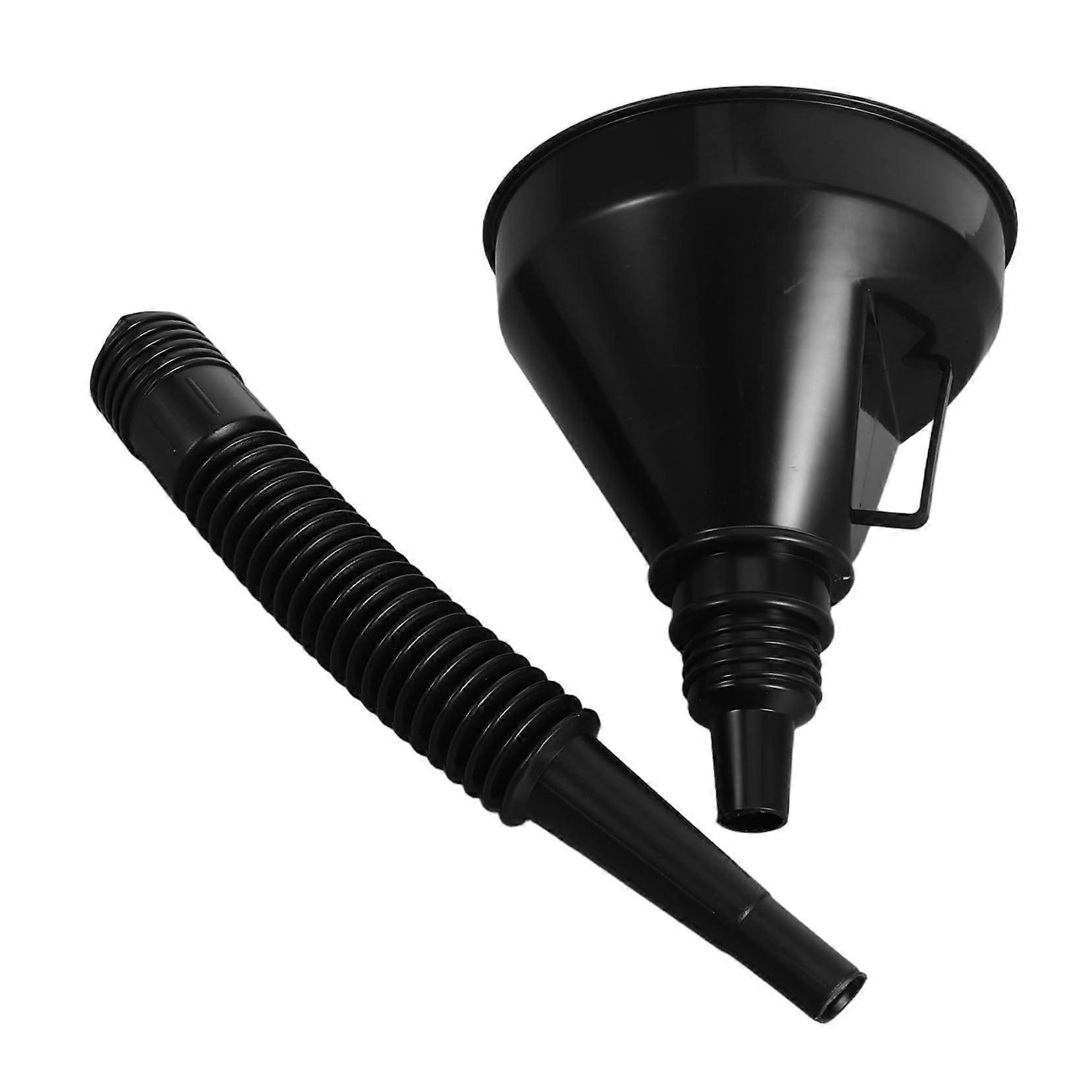 Longneck Funnel With Flexible Hose For Oil Transfer, Easy Pour, Gasoline And Motor Oil, Reusable Plastic, For Cars And Motorcycles
