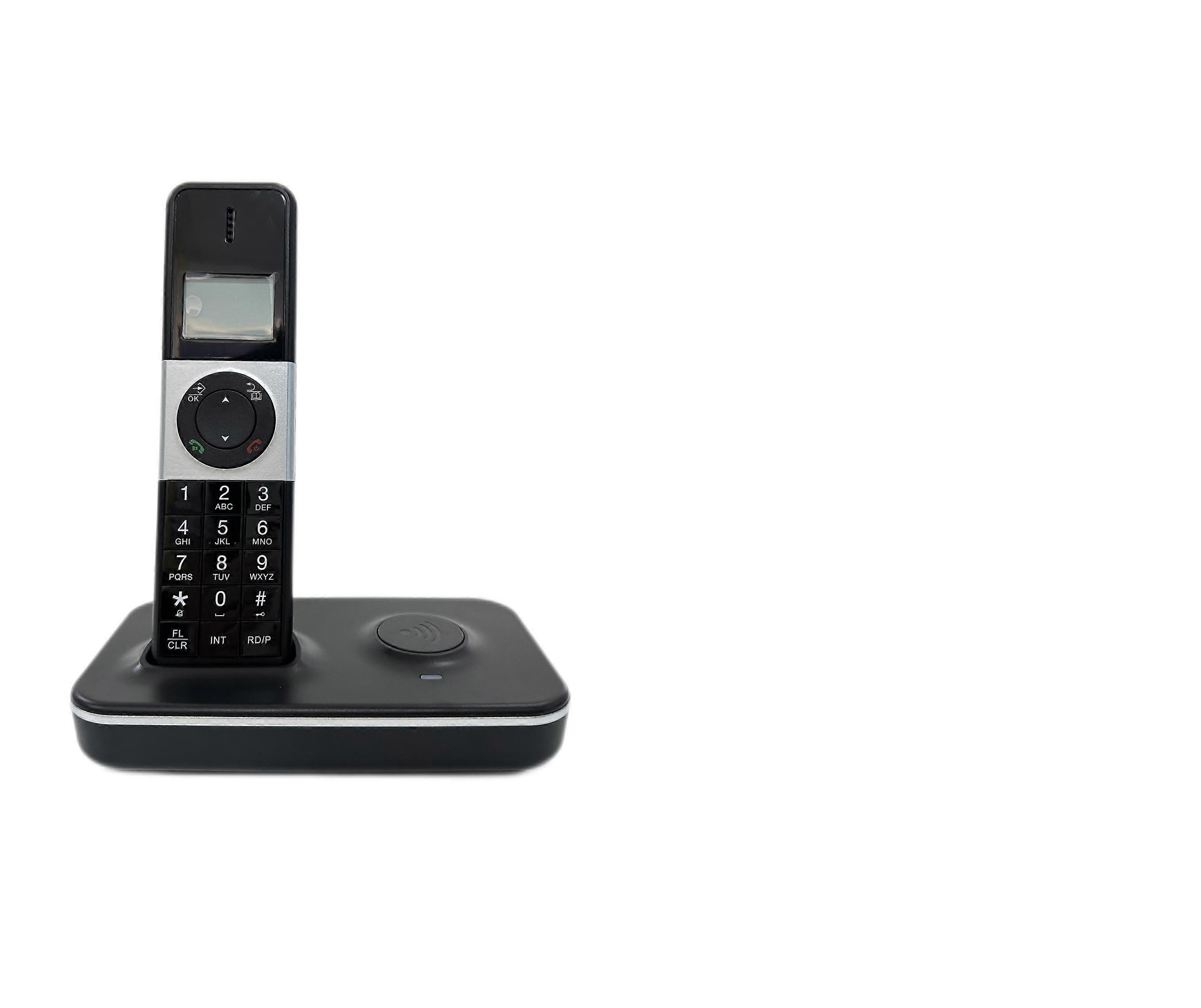 Rainbuvvy D1002 Cordless Phone System Expandable Home Phone High Contrast Display Handset Expandable Hands Free Handset Phone
