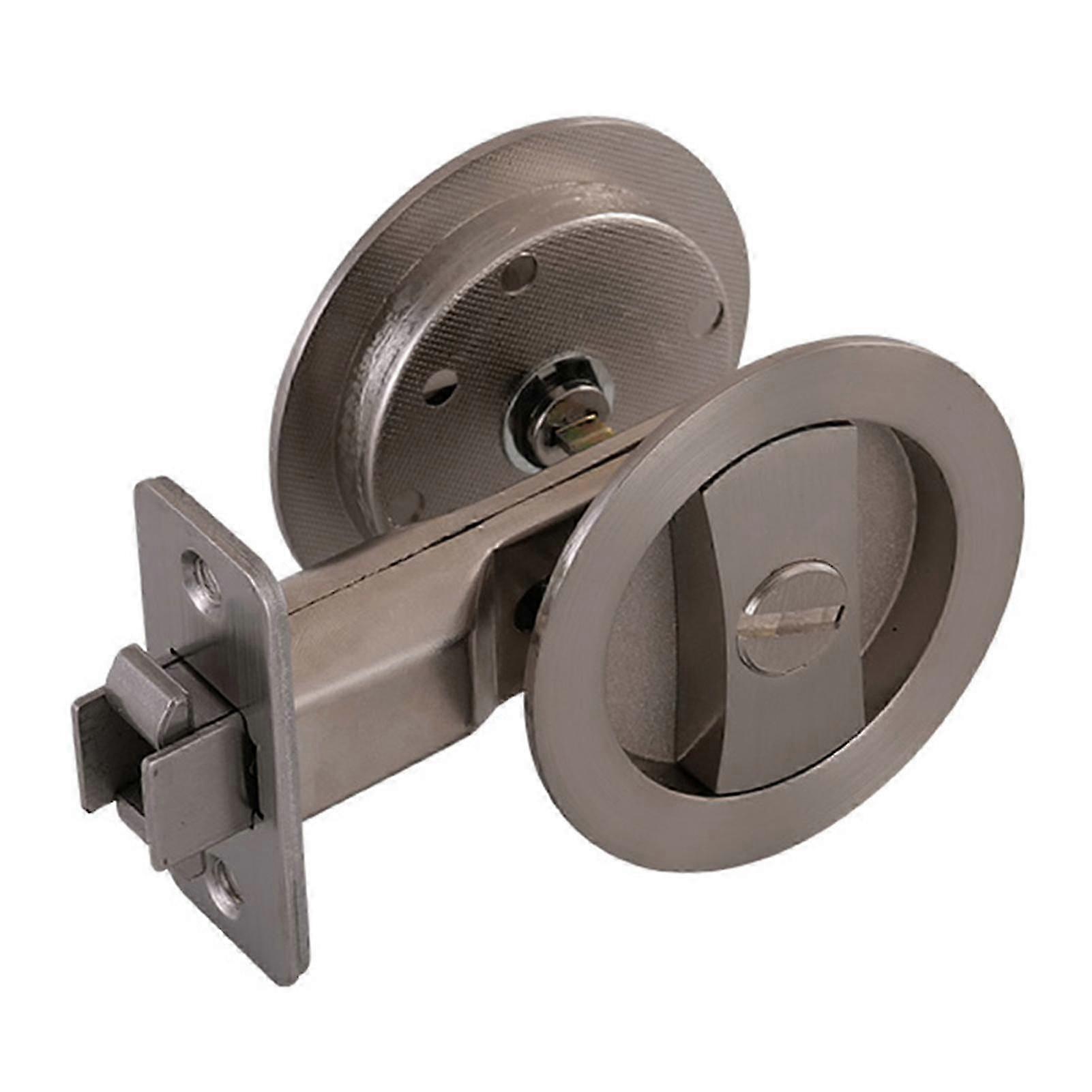 Wear-Resistant Round Sliding Door Lock for Bathroom - Invisibles Auti-Rust Secure Lock for Enhanced Privacy and Durability