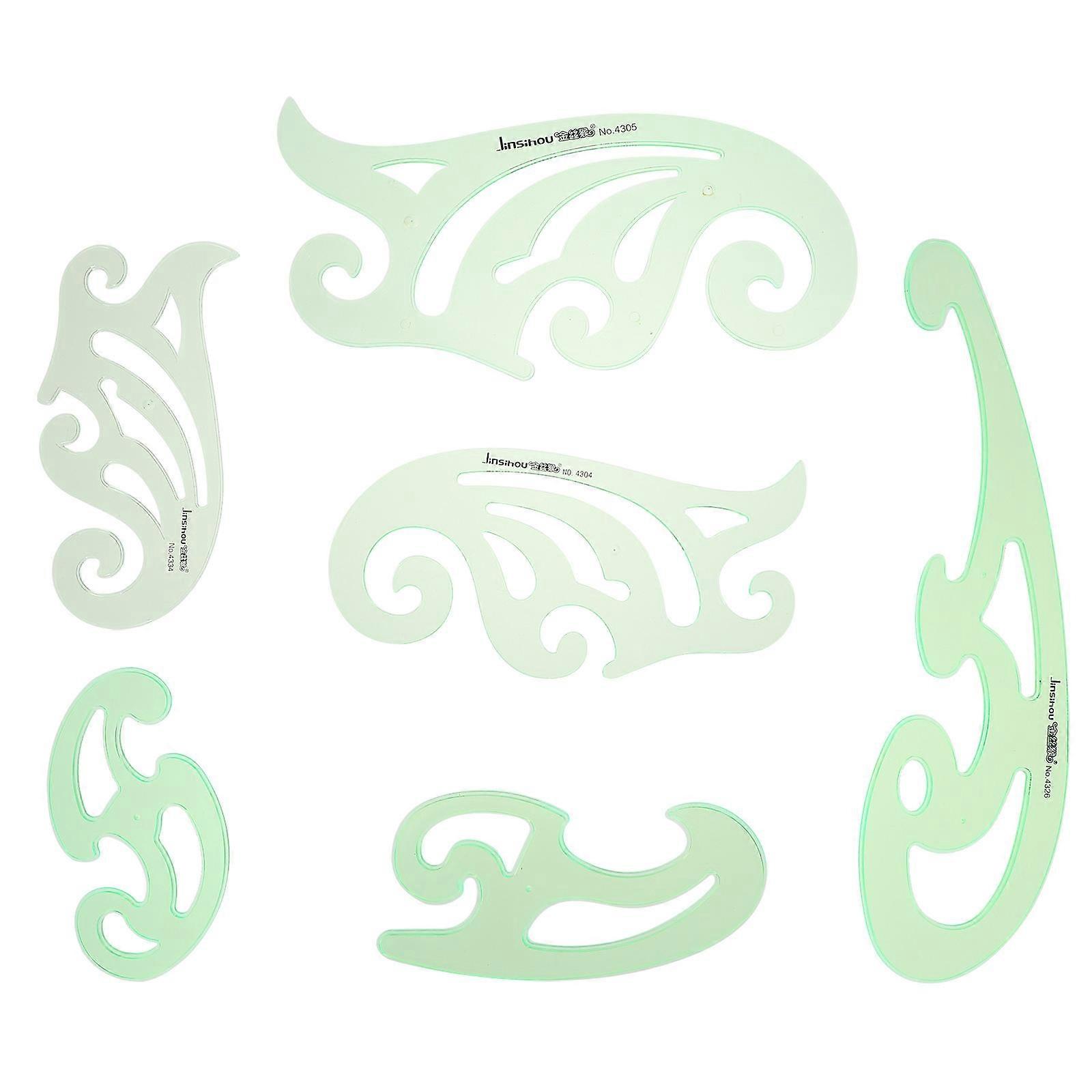 Geometric Drawing Templates with Transparent Plastic Rulers for Precision in School and Home Use