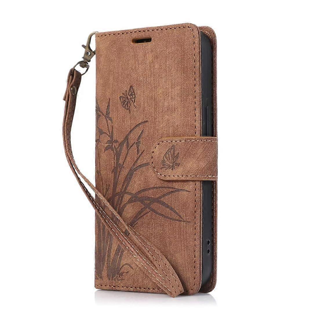 Samsung Galaxy S20 Plus Leather Wallet Case with Card Slot, Brown