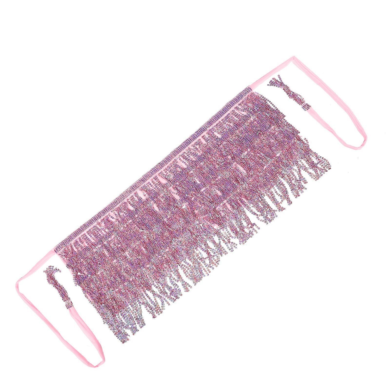 Pink Shiny Sequin Skirt with Comfortable Fit for Photo Shoot and Special Occasions 36 inches