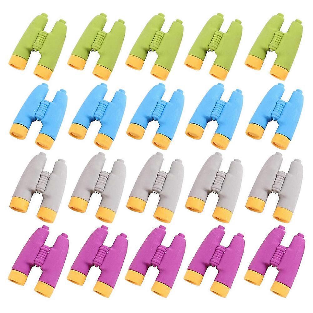 Adorable Telescope Erasers for Kids in Assorted Colors Made of TPR 24 Pieces