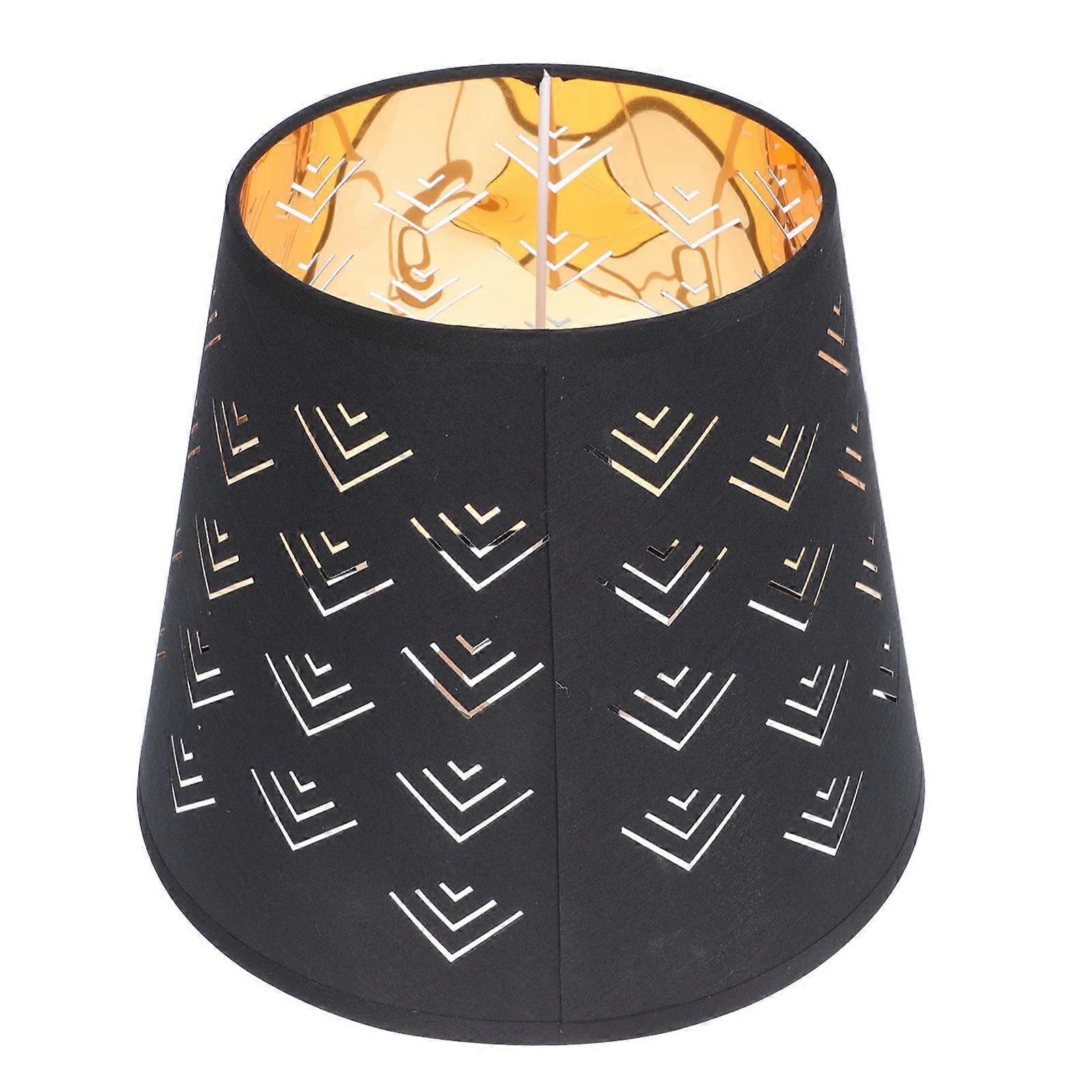 Linen Fabric Pendant Lampshade with Metal Frame, Hollowed Out Design for Ceiling & Wall Lights, Easy Install Decorative Cover for Bedroom & Living