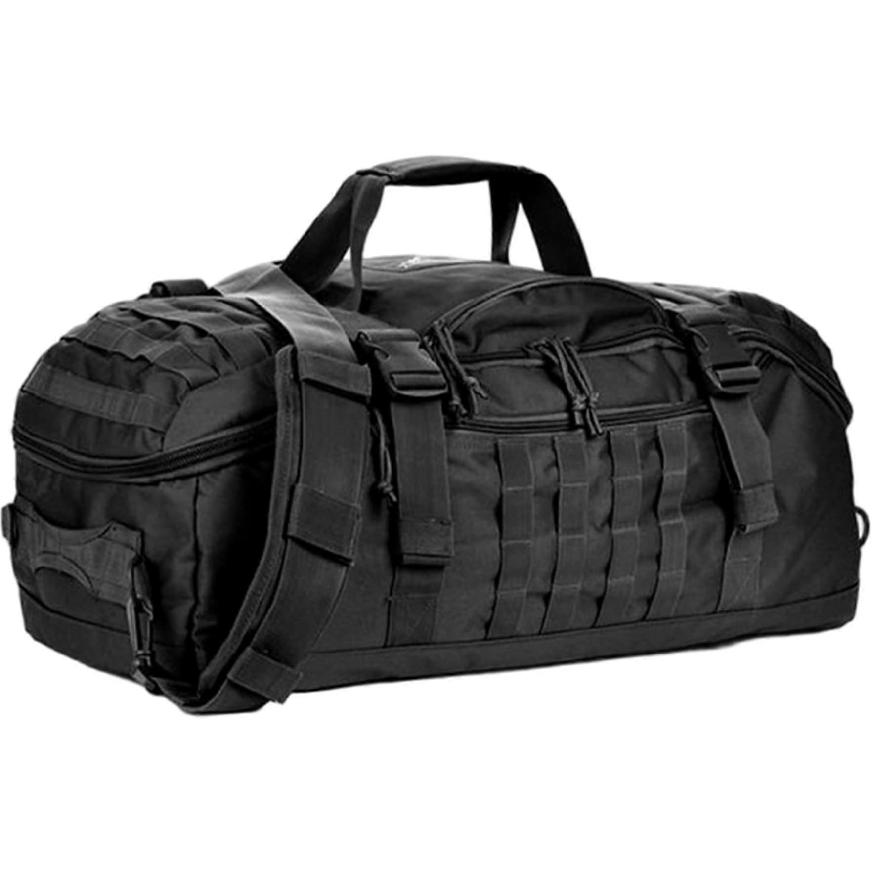 Fitness Bag, Training Bag, Travel Weekender, Duffle Bag, Backpack with Removable Strap and Foldable Compartments for Men and Women