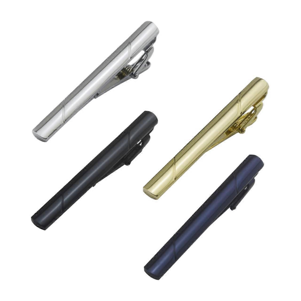 Pinces à cravate 4 pièces pour hommes Pinces à cravate élégantes Accessoires pratiques pour costumes Tenue formelle