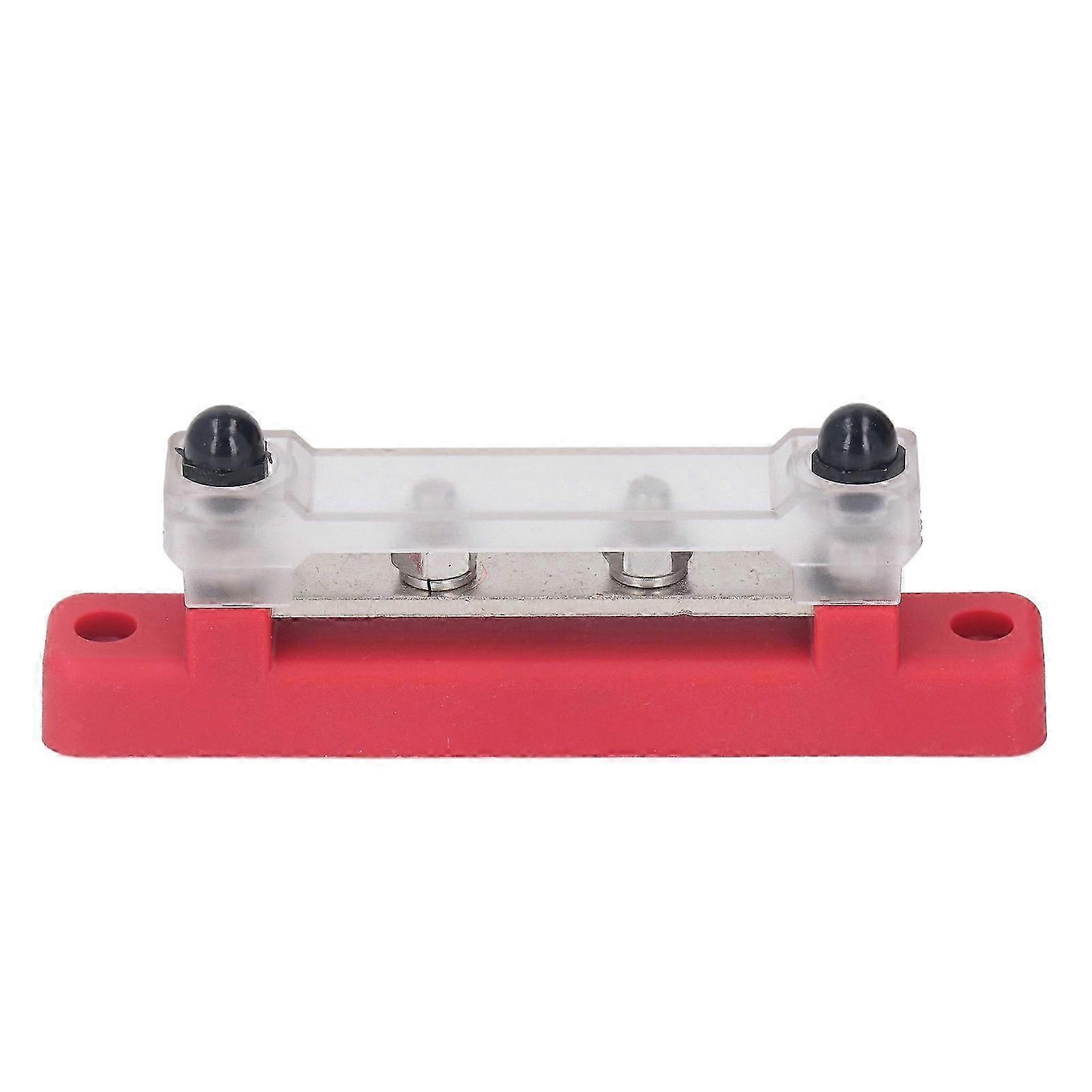 2025 12?48V 150A 4 Terminal Bus Bar Ground Power Distribution Battery Junction Block for Car Trucks RVs Marine Boats Red