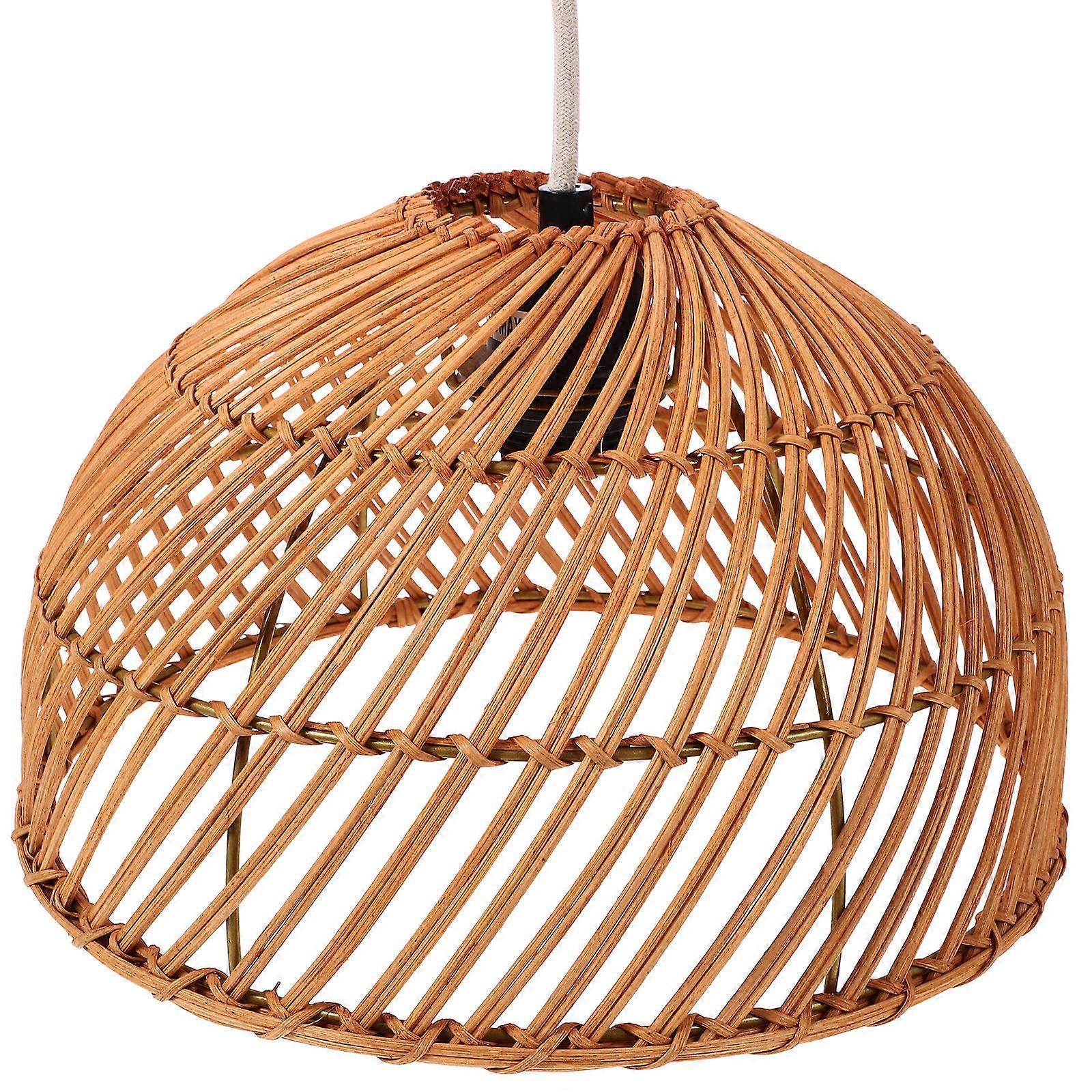 Mutfak için Tavan Işıkları E26 Tabanı Sarkıt Işık Dokuma Avize Aile Dostları 30X30X18CM Rustik Stil 1 Adet