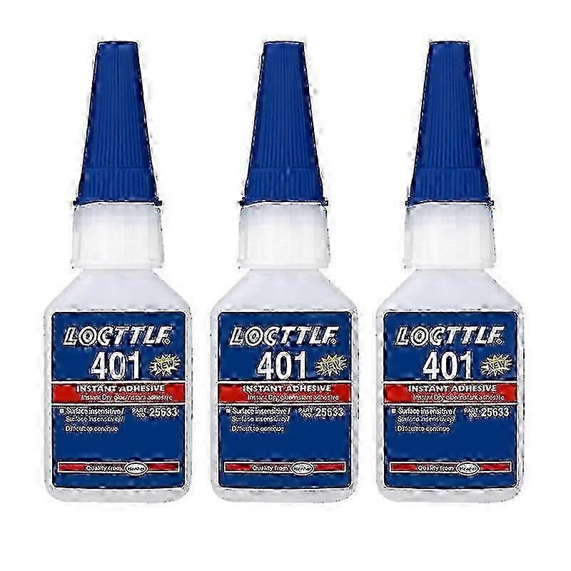 3pcs Loctite 401 Instant Fast Adhesive 20ML Bottle Stronger Super Glue Multi-Purpose Fix HOT Super Strong Liquid Colorless Glue
