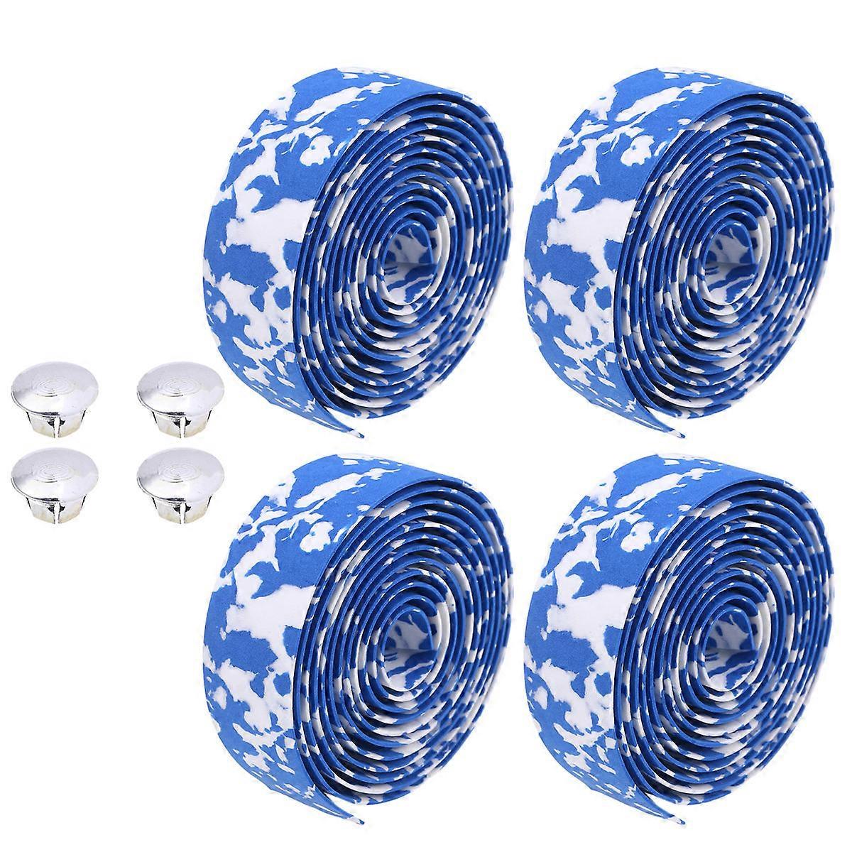 Lenkerband für Fahrräder Komfortables Design reduziert die Ermüdung der Hände PU-Leder weiß 200x3cm 2 Paare