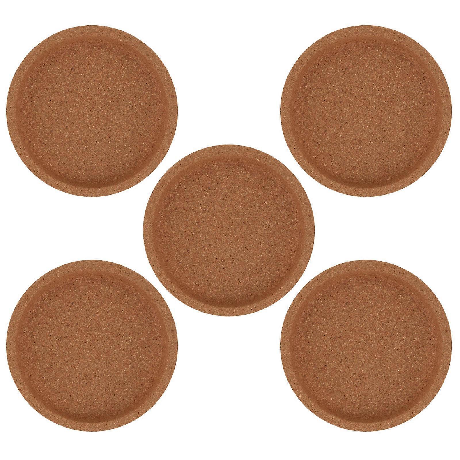 Wooden Coaster with Material for Cup Protection and Table Decoration Light Brown