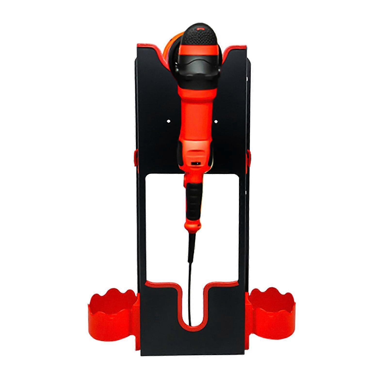 Wallmounted rotary buffer holder, auto buffer polishing detailing organizer, storage shelf for car accessories