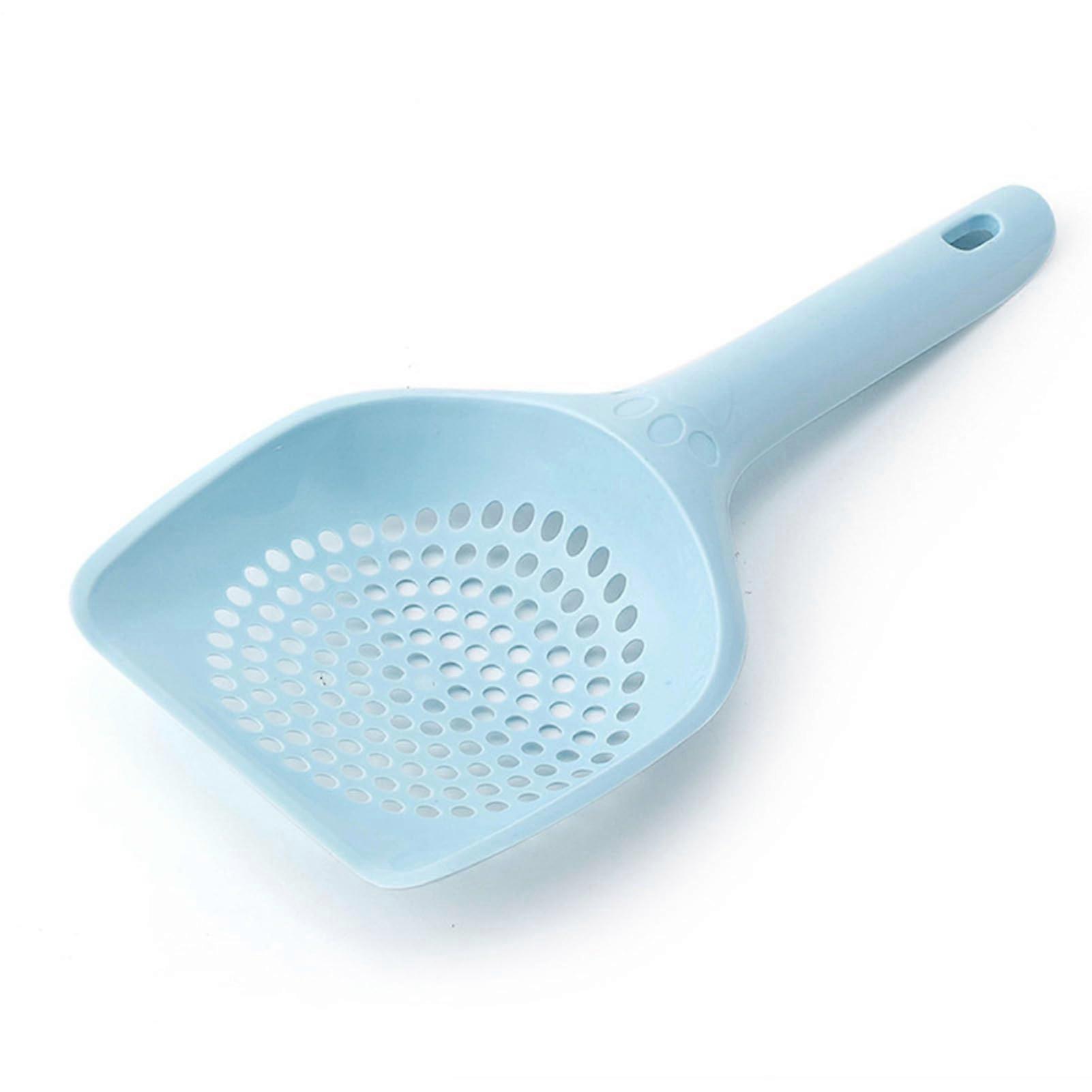 Cat litter scooper – no sieve for cleaning poop, heavy waste disposal, comfortable poop manager by Grip Cats, roller for homes blue.