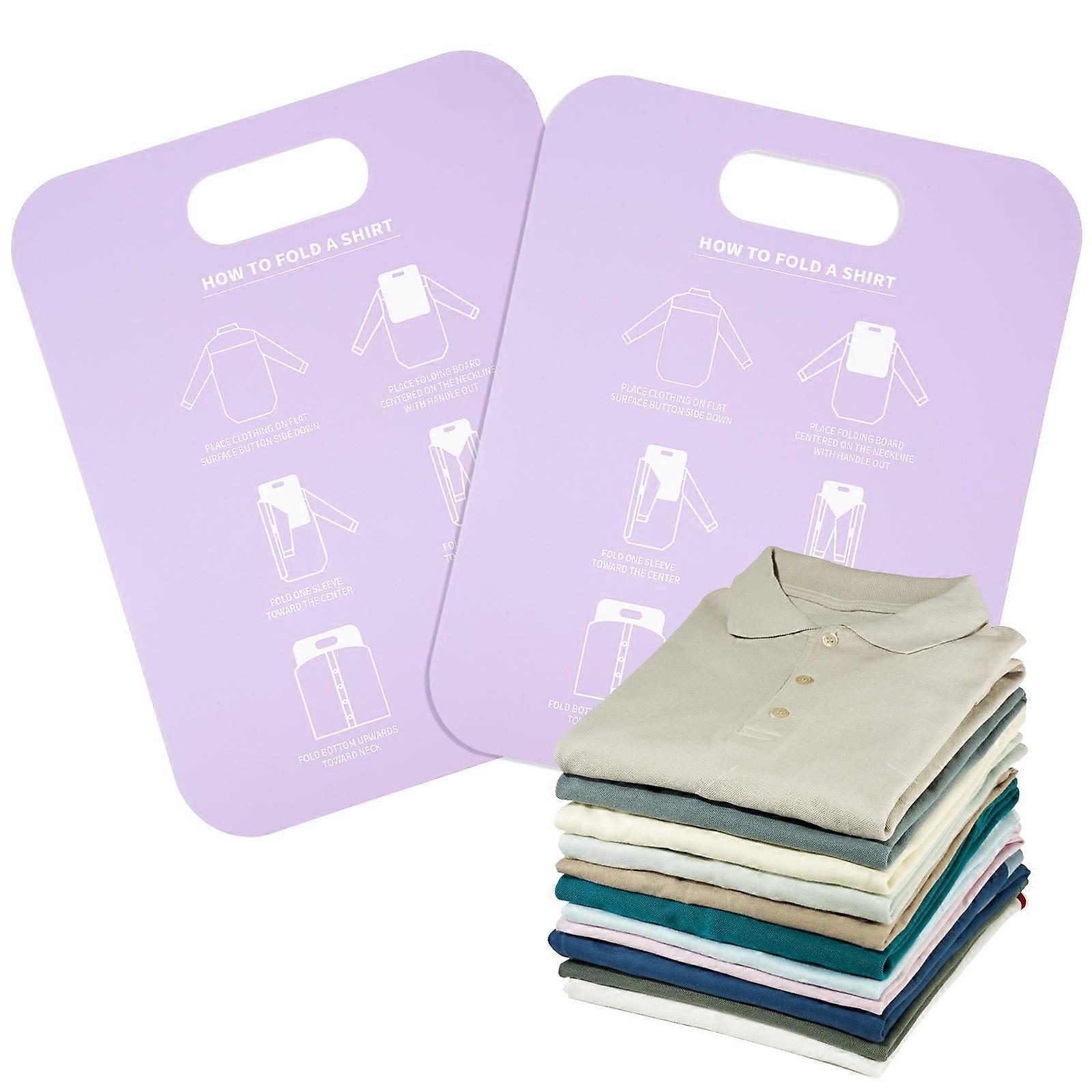 2Pcs Professional Shirt Folding Board PP Simple Laundry Organizer