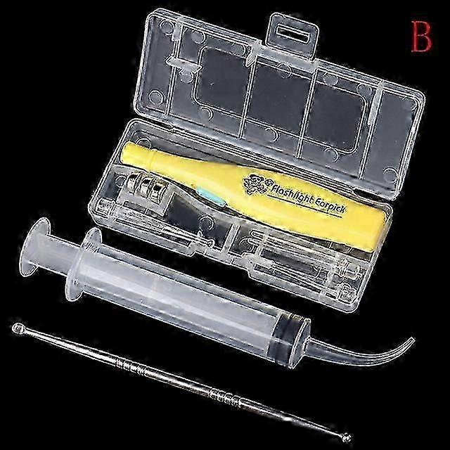 LED Light Earpick with 3 Tips and Syringe for Tonsil Stone and Wax Removal
