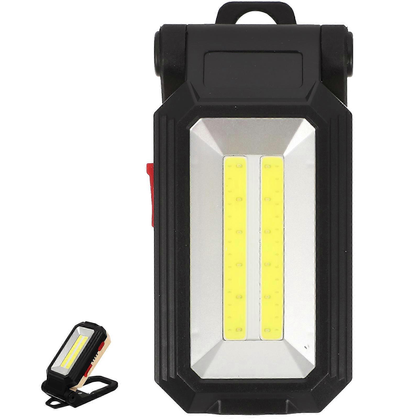 Rechargeable Cob Work Light with Magnet, Inspection Light and Floodlight, Portable Multi Function Mechanic Lamp with Folding Kickstand and Hook for