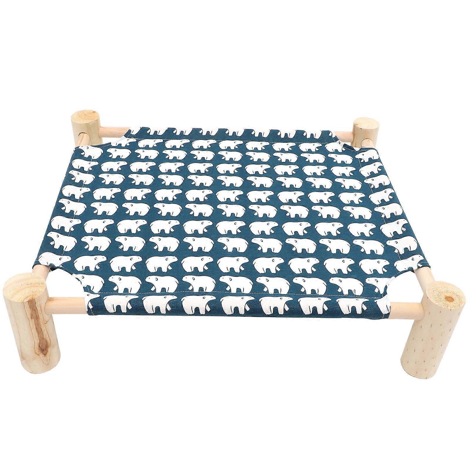 Elevated Cat Bed Detachable Wooden Cat Hammock For Indoor And Outdoor Use 1 Set