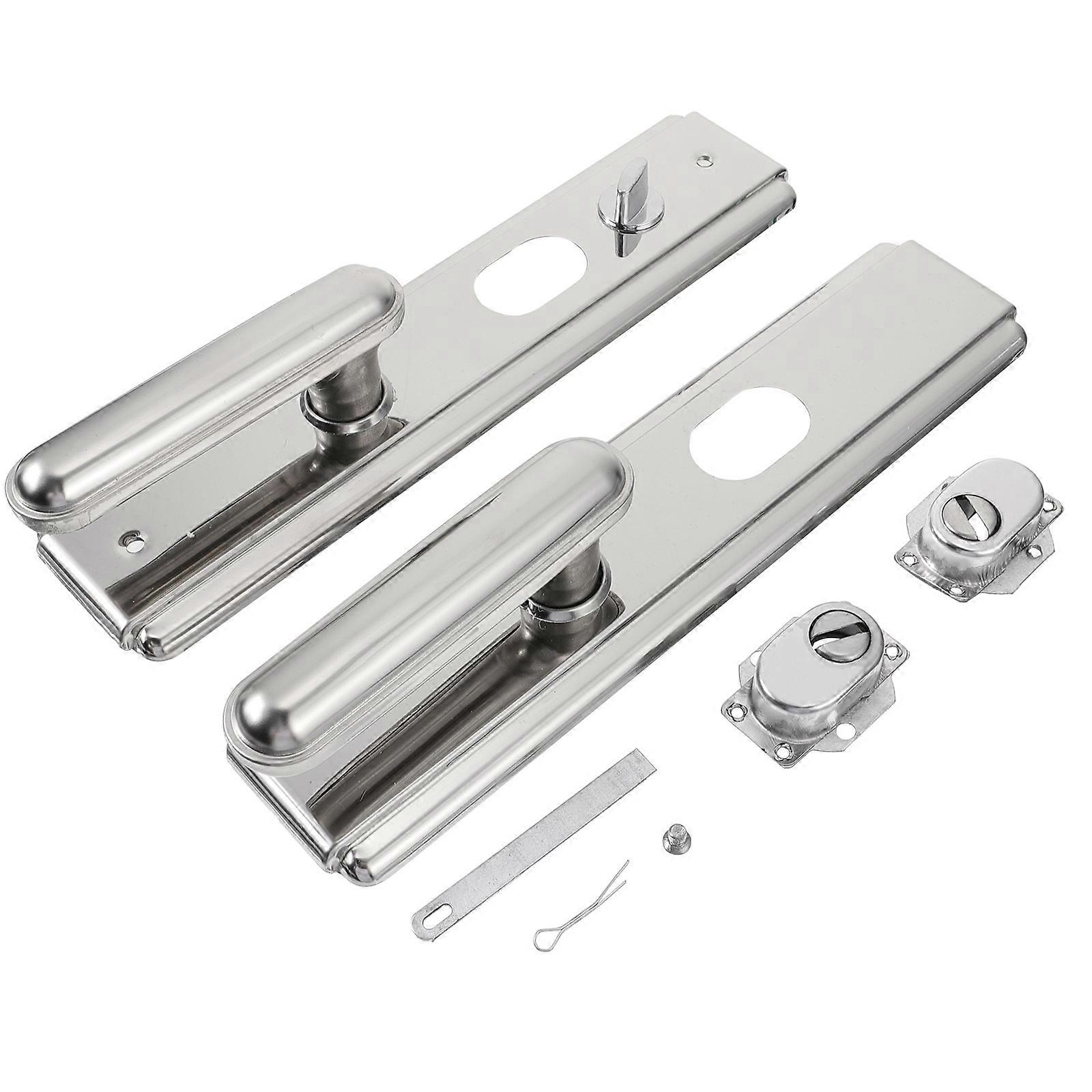 Quiet Door Handle Stainless Steel Practical for Bedroom Door Simple Design 27.5X6.5CM Mute 1Set