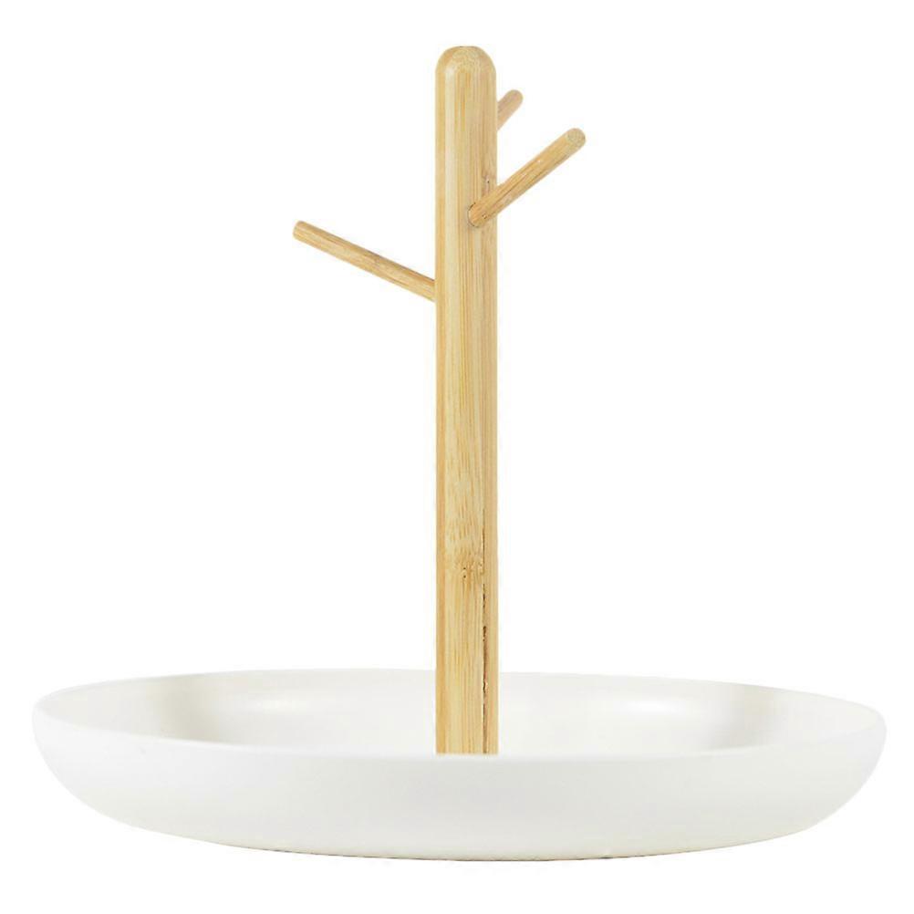 White Jewelry Display Rack for Decor Stylish and Fashionable Made of Plastic Safe Durable 1pc