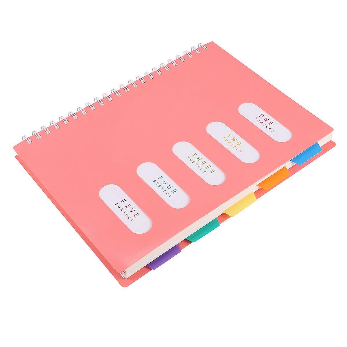 Aesthetic Notebook 1 Pc Side-Spiral Notepad Suitable For Students Daily Use 30x22cm Pink Recording