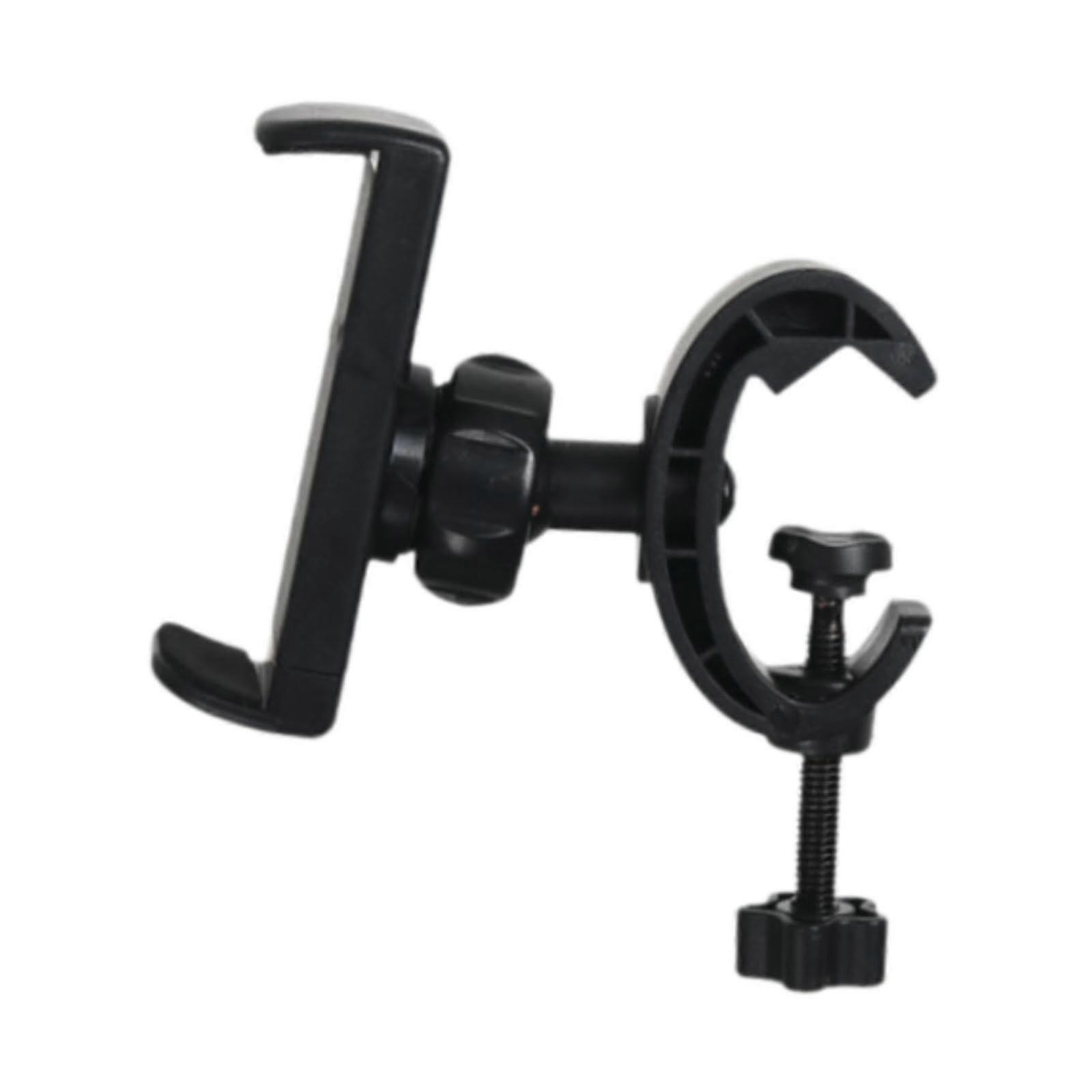 Microphone stand, phone holder with 360° rotatable adjustable extension clamp for live streaming, music stand, drum stand holder