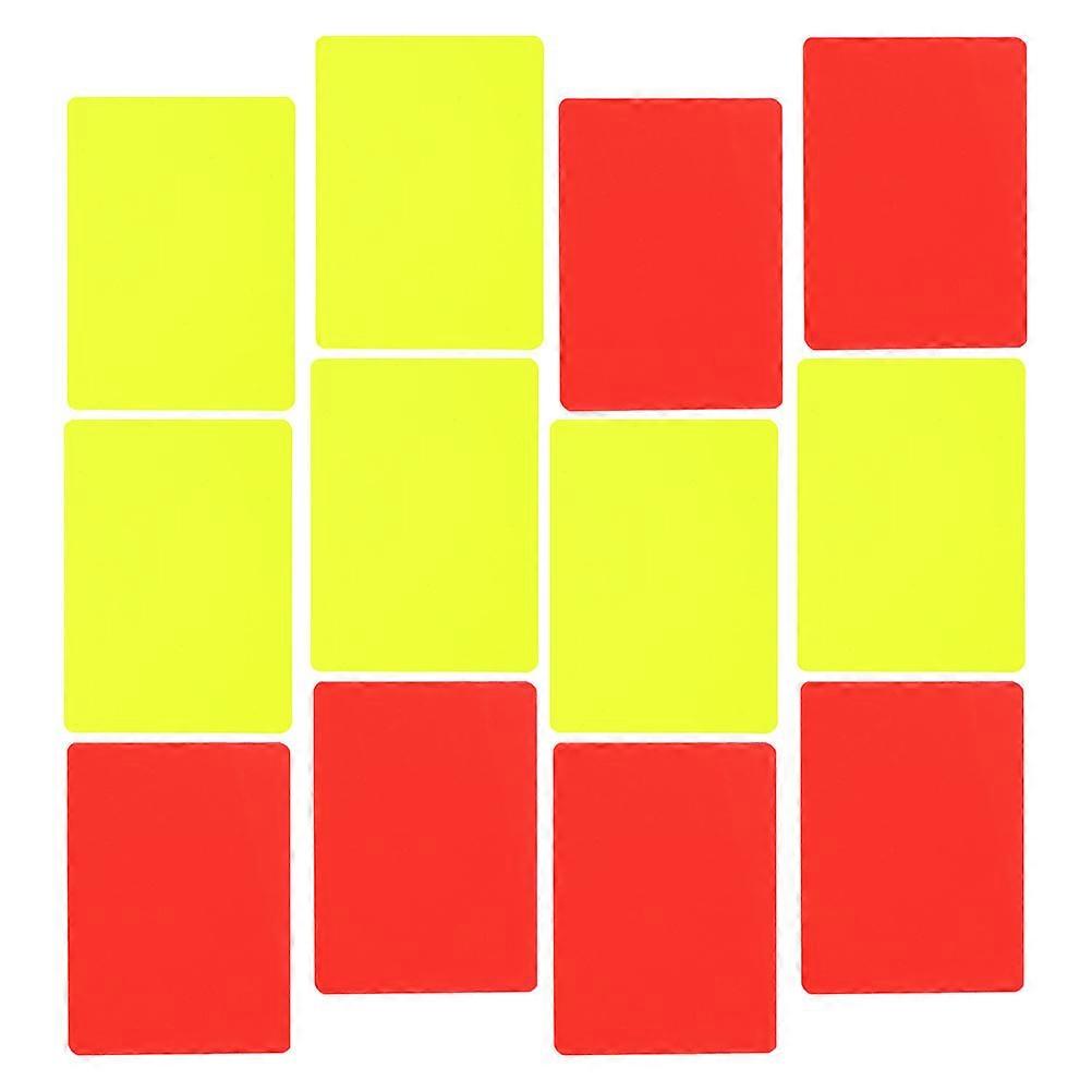 Red Yellow Soccer Referee Cards for Work 12Pcs Small Portable Referee Cards