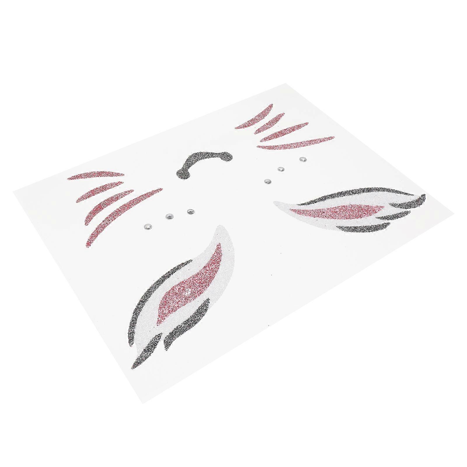 Adorable Easter Bunny Face Stickers for DIY Roleplay and Festive Party Decorations – Easy to Use Rabbit Character Craft Stickers for Holiday Fun and