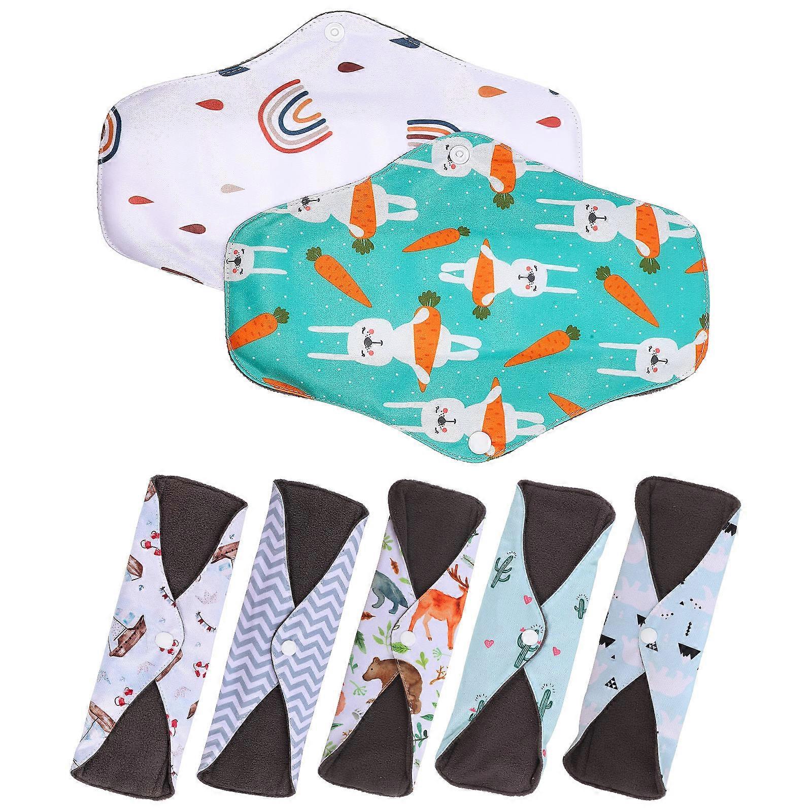 Menstrual Pads 6Pcs Portable Nursing Mats For Women Menstruation Assorted Color Durable Comfortable For Skin