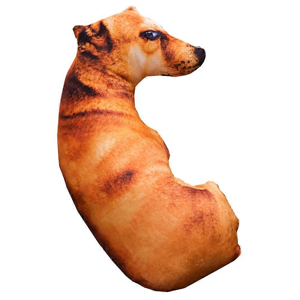 Brown Adorable Dog Shaped Plush Pillow Ultra Soft and Comfortable for Sofas Reading Corners 7x4.5 inches