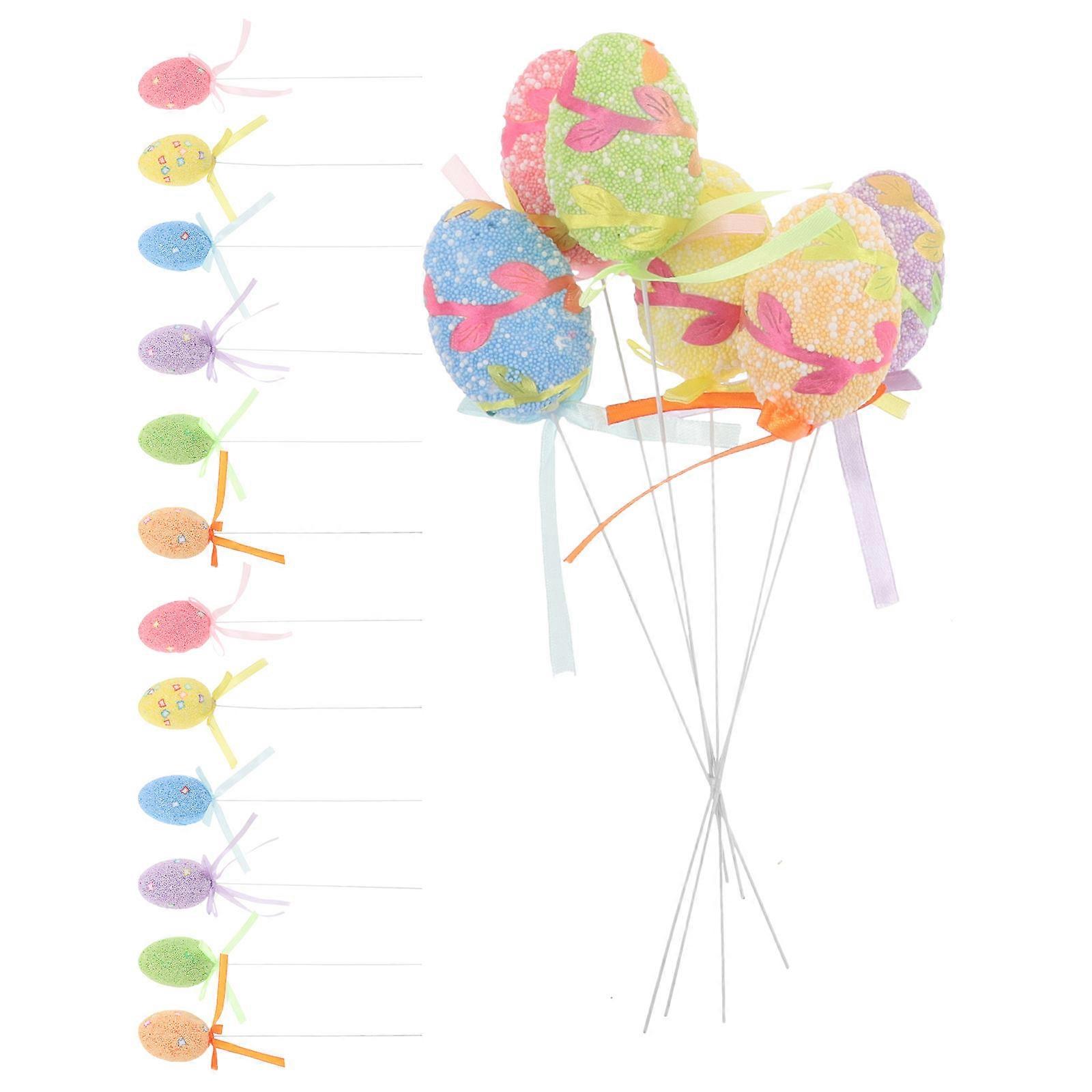 Realistic Egg Shape Hanging Decorations For Spring Photography Backgrounds 24Pcs Lightweight And Durable