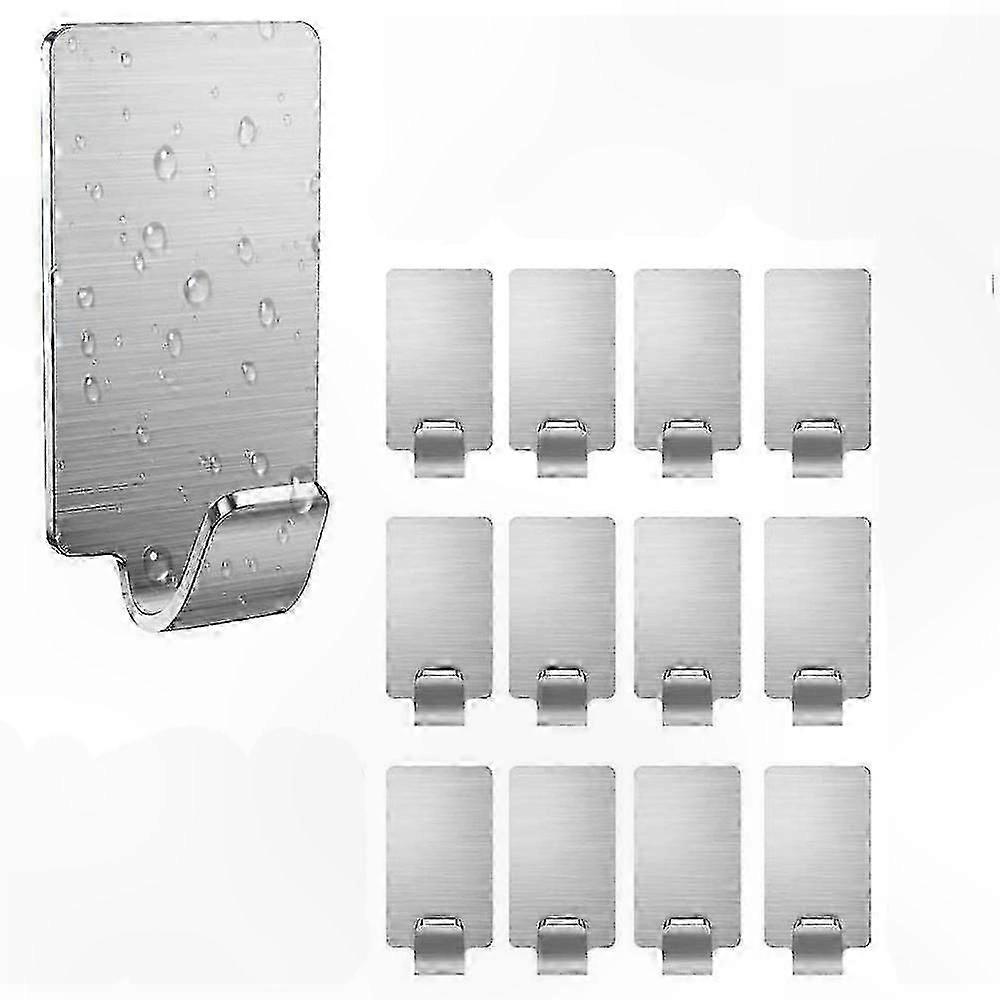 Self-Adhesive Stainless Steel Hooks for Home and Office Use