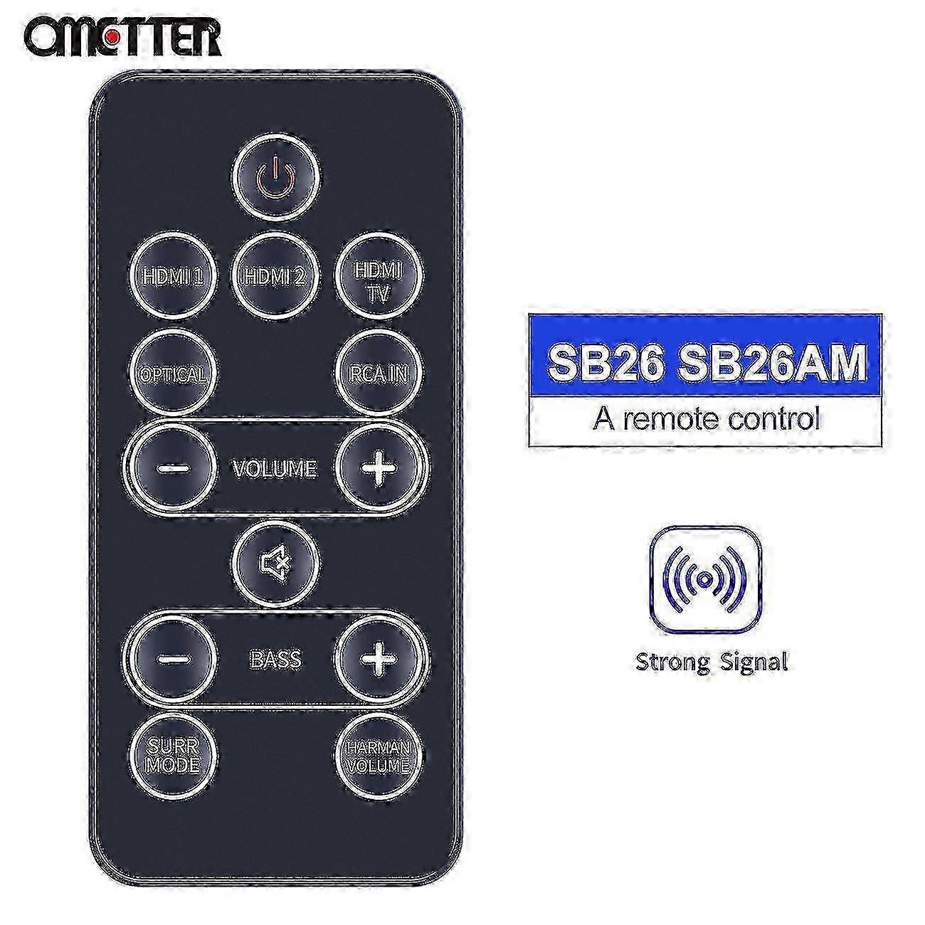 Tib New Remote Control For Harman Kardon Sb26 Sb26am Sb 26 Advanced Bluetooth Soundbar