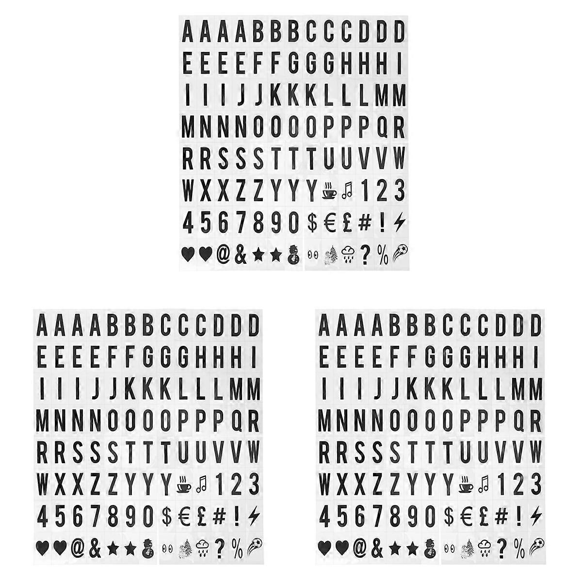 312Pcs Cinematic Lightbox Replacement Letters & Numbers Signs Black 65.4X35mm(LED Light Box is NOT I